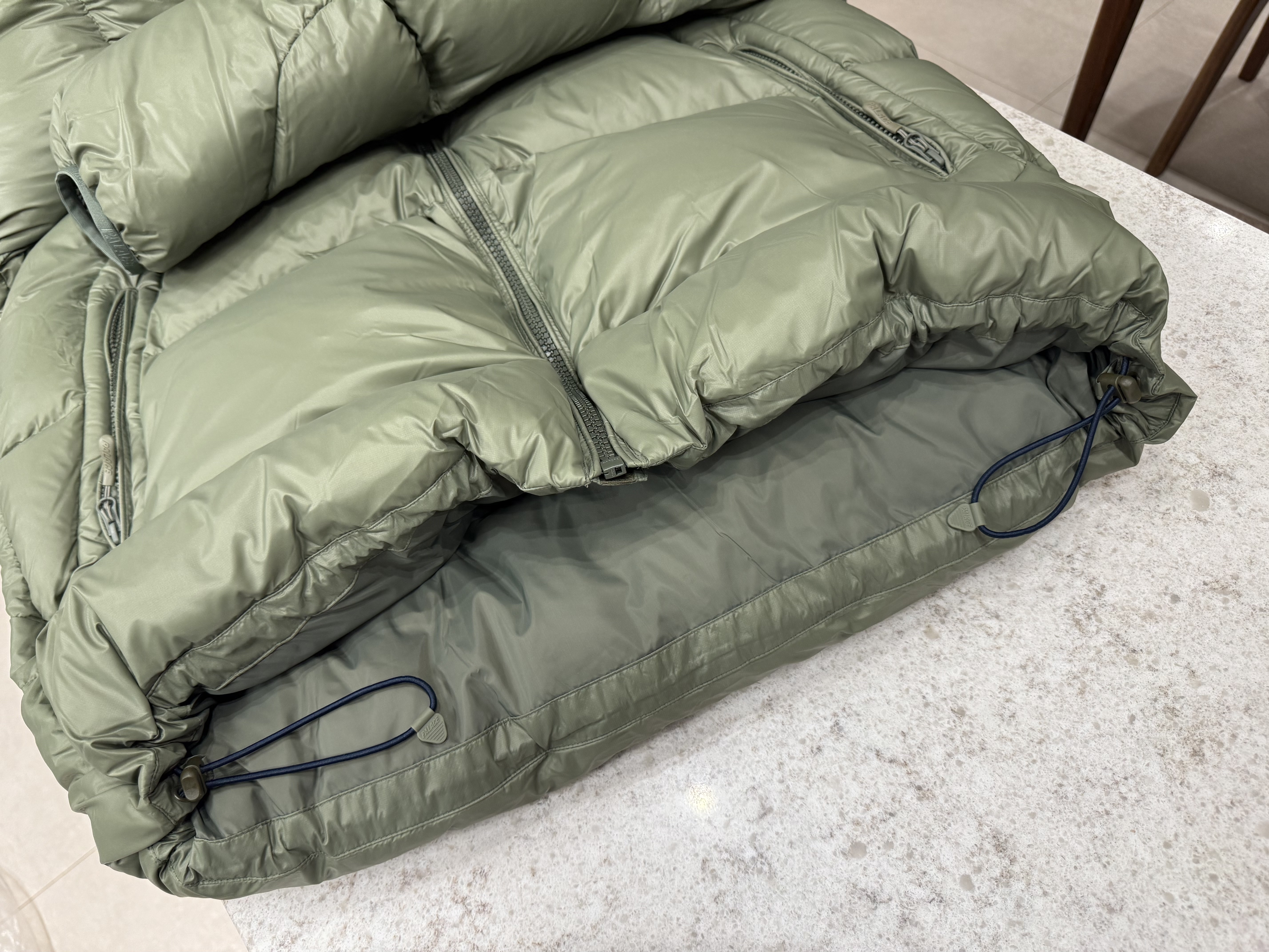 Palace Pertex Opaque Balaclava Puffa Green - 24FW 착용 스타일 - 8