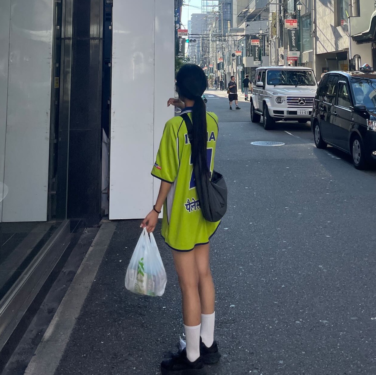 Palace Cricket Jersey Lime - 24SS, Hoka Bondi 8 Black - Wide 착용 스타일