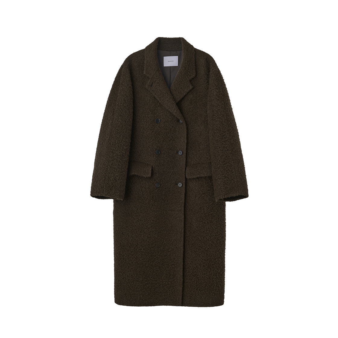 24WTCT005BRF Blank03  Suri Alpaca Handmade Double Coat Brown