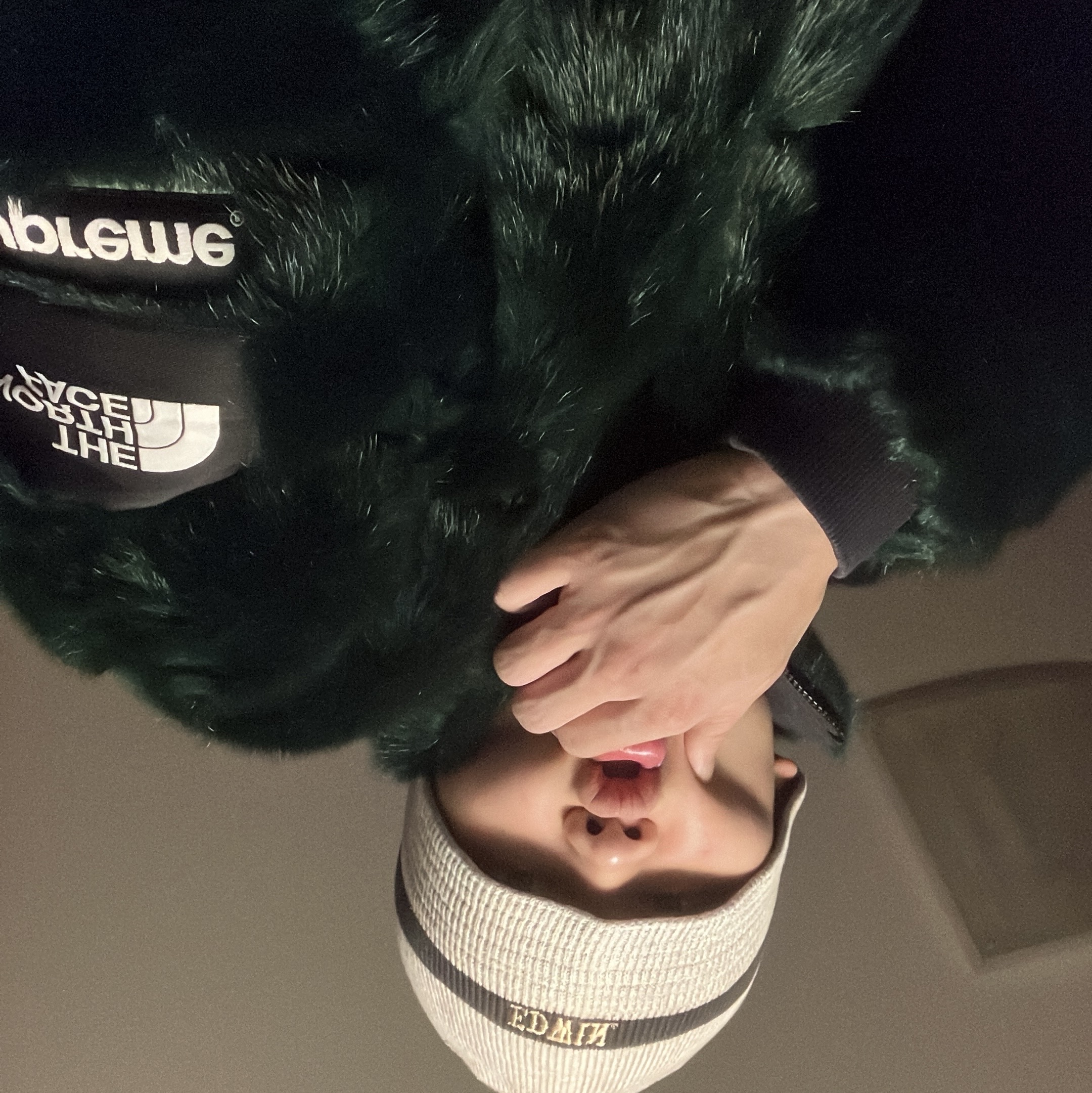 Supreme x The North Face Faux Fur Nuptse Jacket Green - 20FW 착용 스타일 - 3
