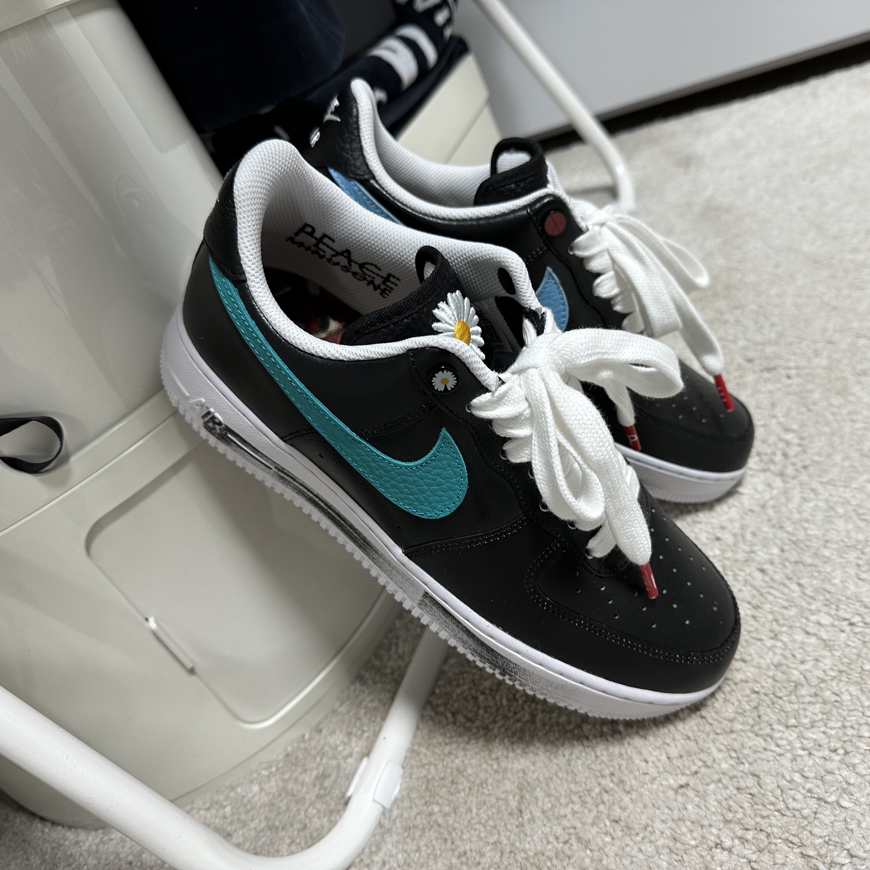Nike x Peaceminusone Air Force 1 Low Para-Noise 3.0 Black and Multicolor 착용 스타일 - 1