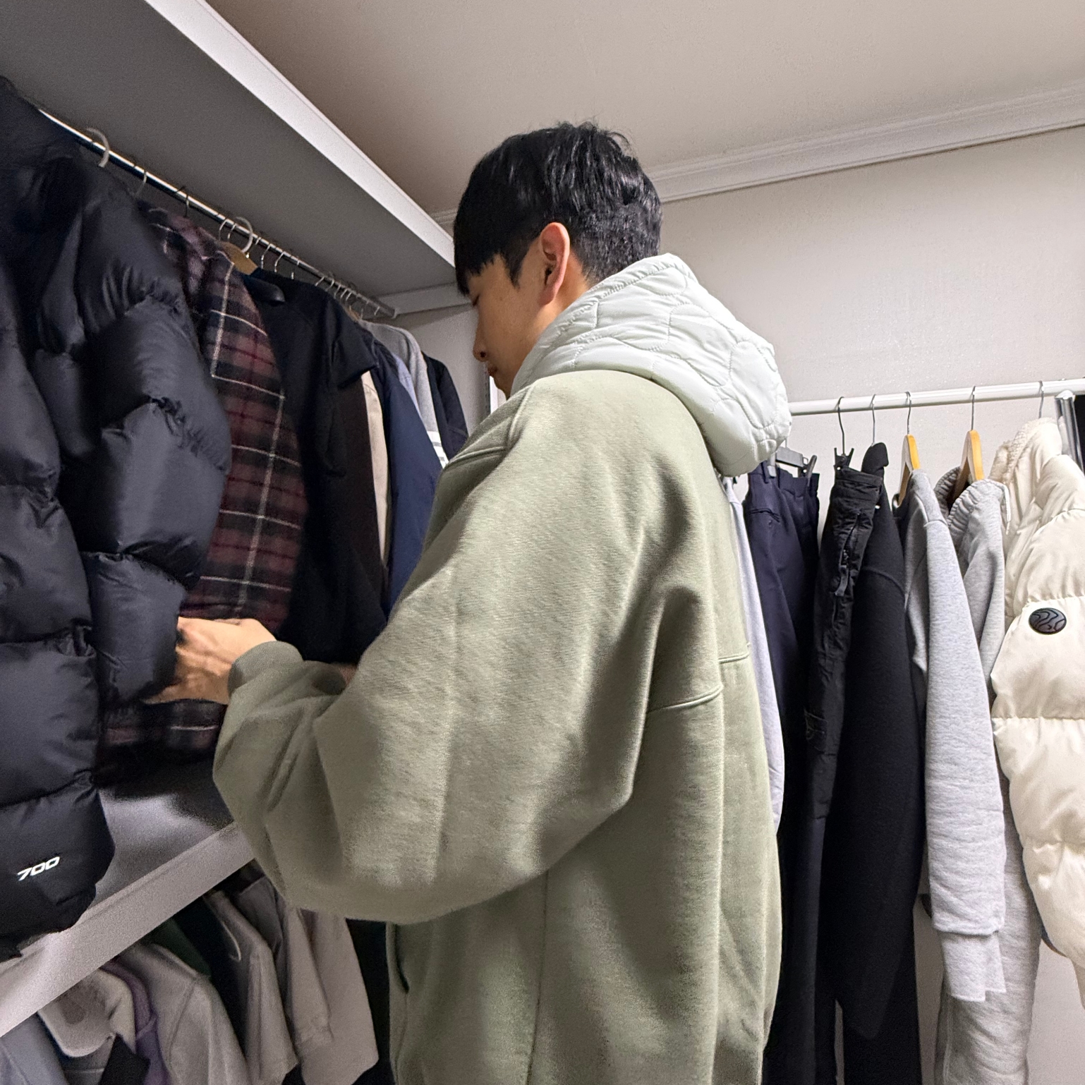 Palace Baffled Font Hood The Deep Green - 24FW 착용 스타일 - 2