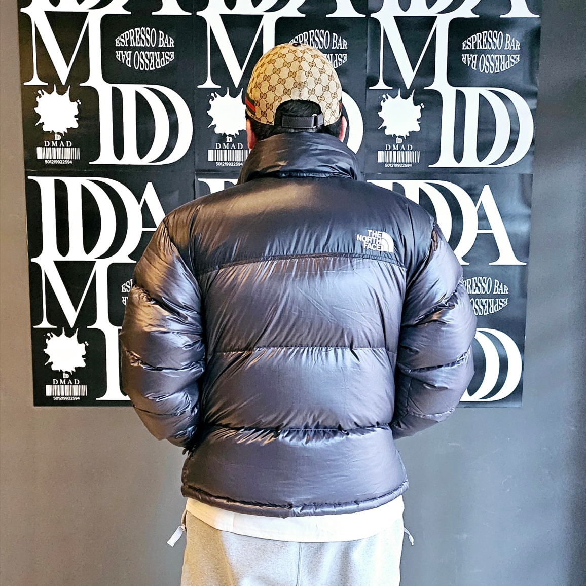 The North Face Quantum Nuptse RDS Down Jacket Silver Gray, Gucci Original GG Baseball Hat with Web Beige Ebony 착용 스타일