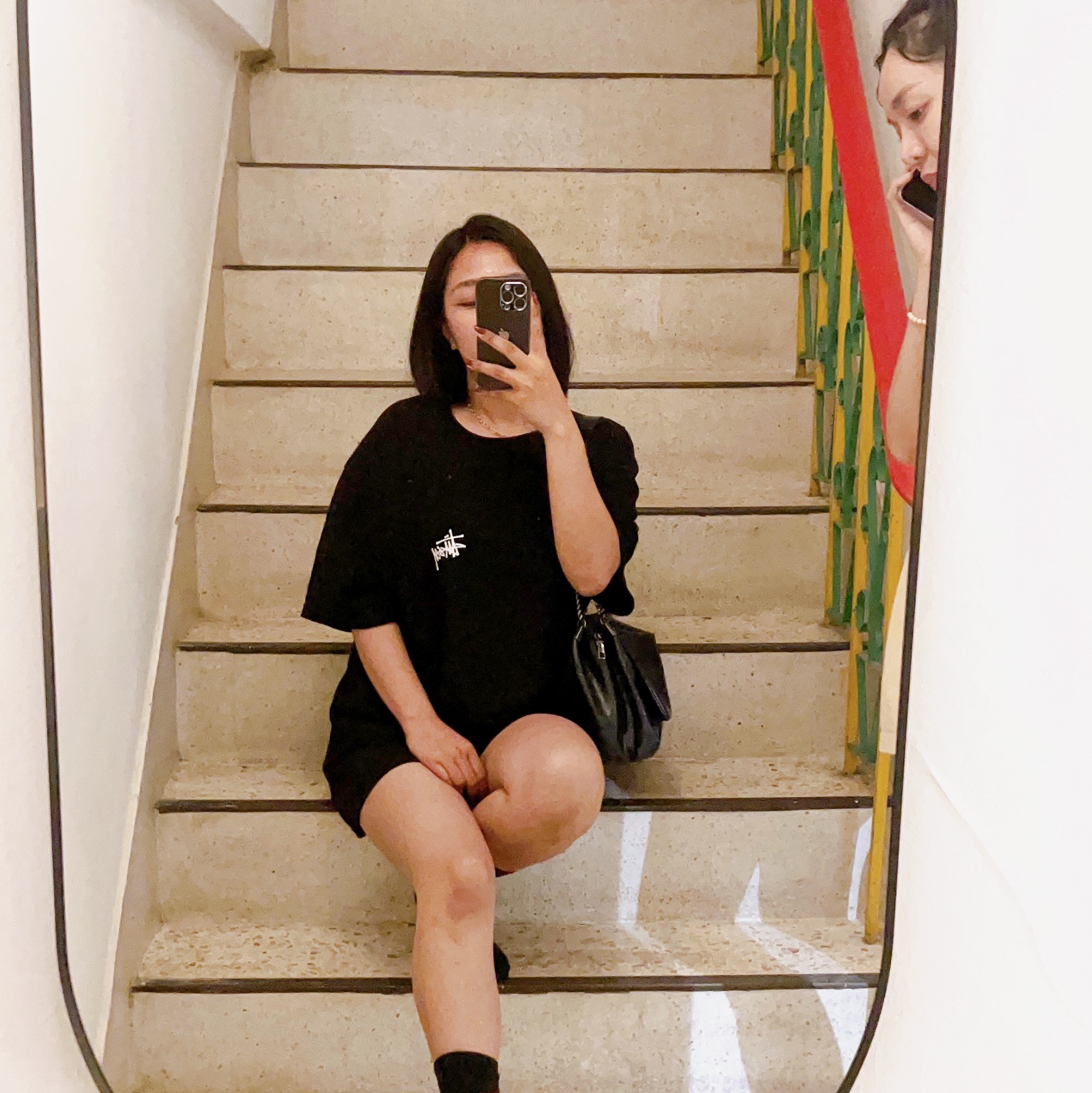 Stussy Basic Stussy T-Shirt Black 2022 착용 스타일