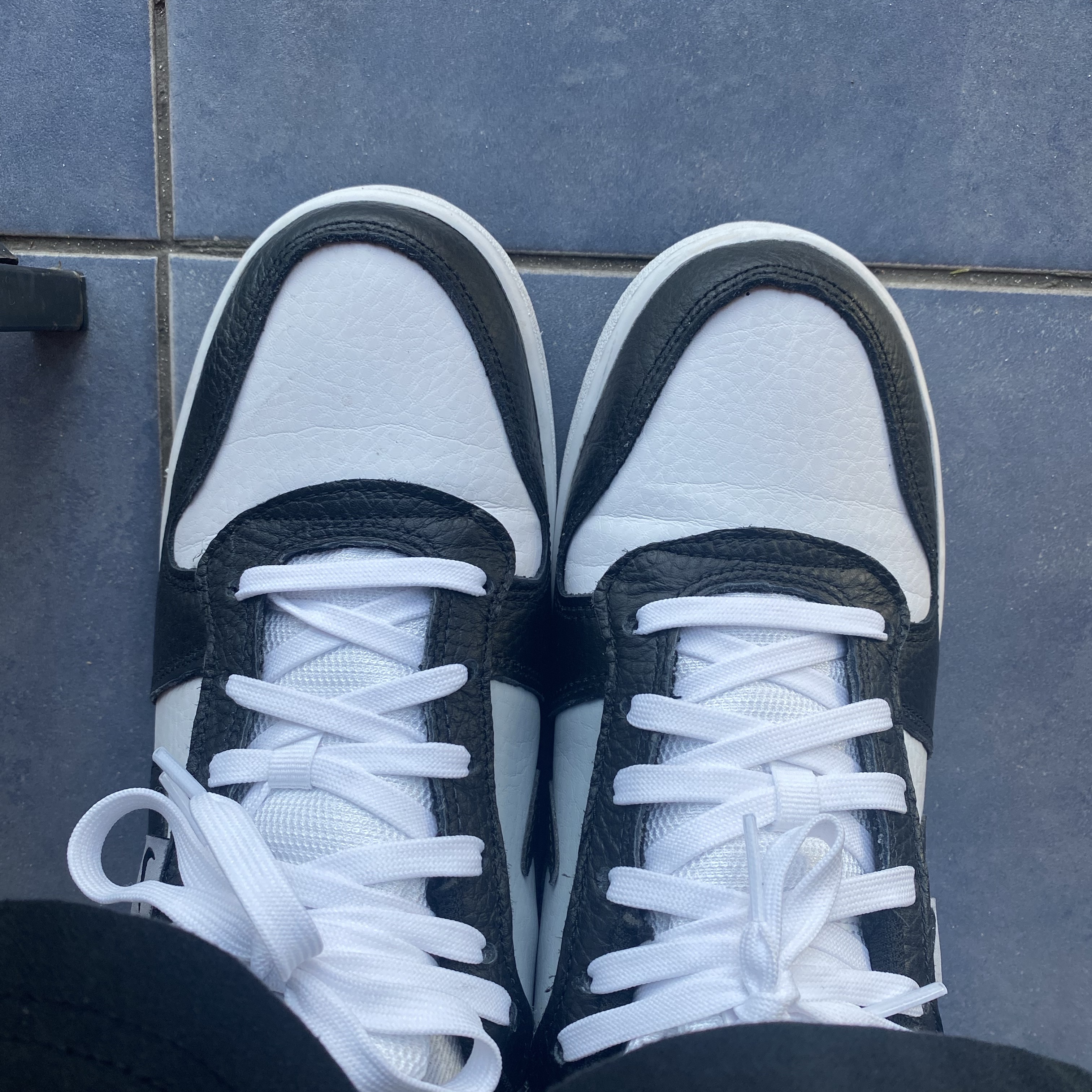 Nike Ebernon Low Premium White Black 착용 스타일 - 1