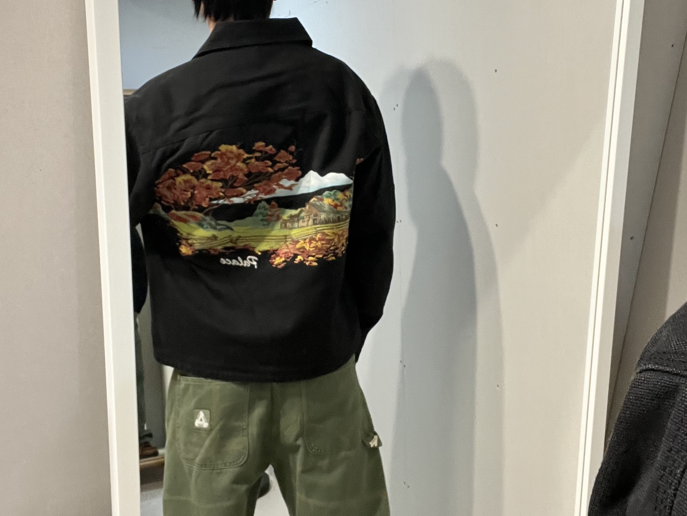Palace Utility Fleece Jacket Black - 24FW 착용 스타일 - 1