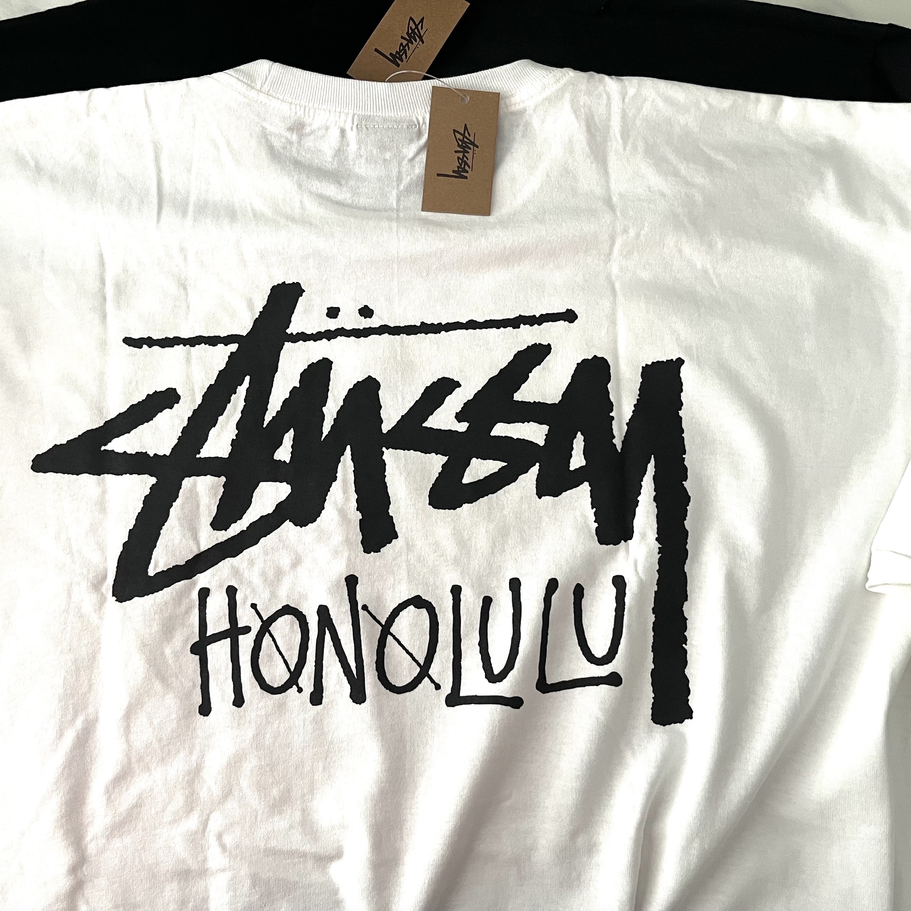 Stussy Basic Stussy T-Shirt Black 2024, 2025, Stussy Stock Honolulu T-Shirt Black 착용 스타일 - 3
