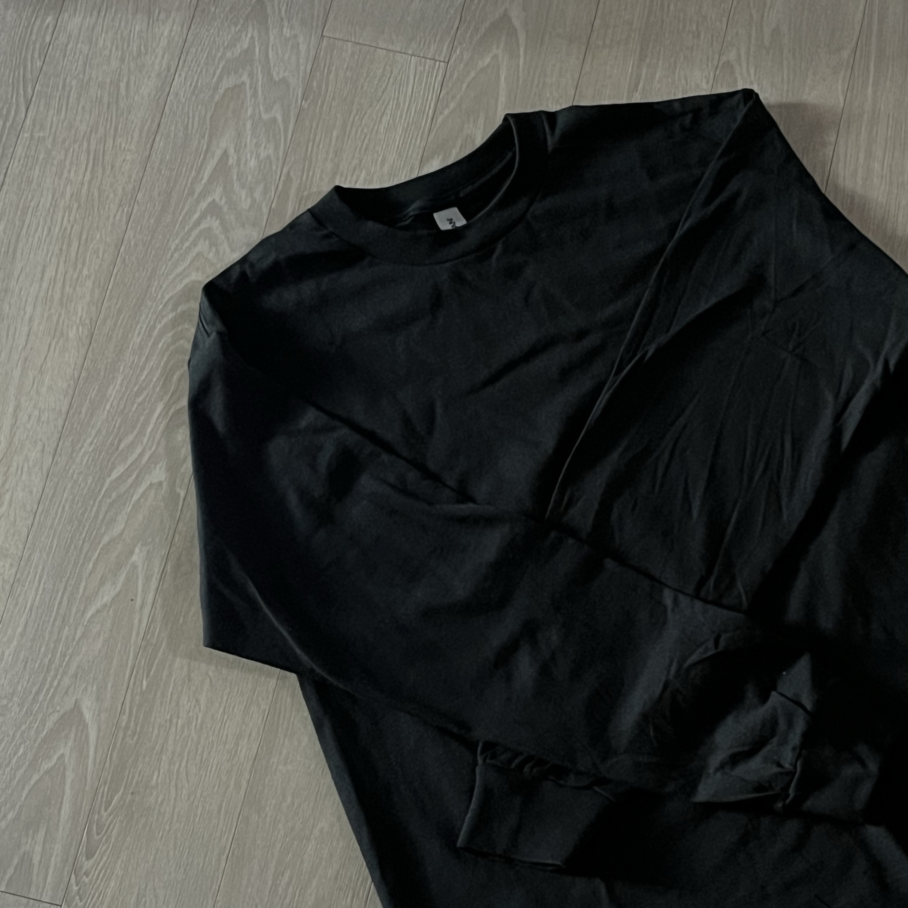 Gildan Heavy Ultra Cotton Long Sleeve T-Shirt White Black (2Pack) 착용 스타일 - 1