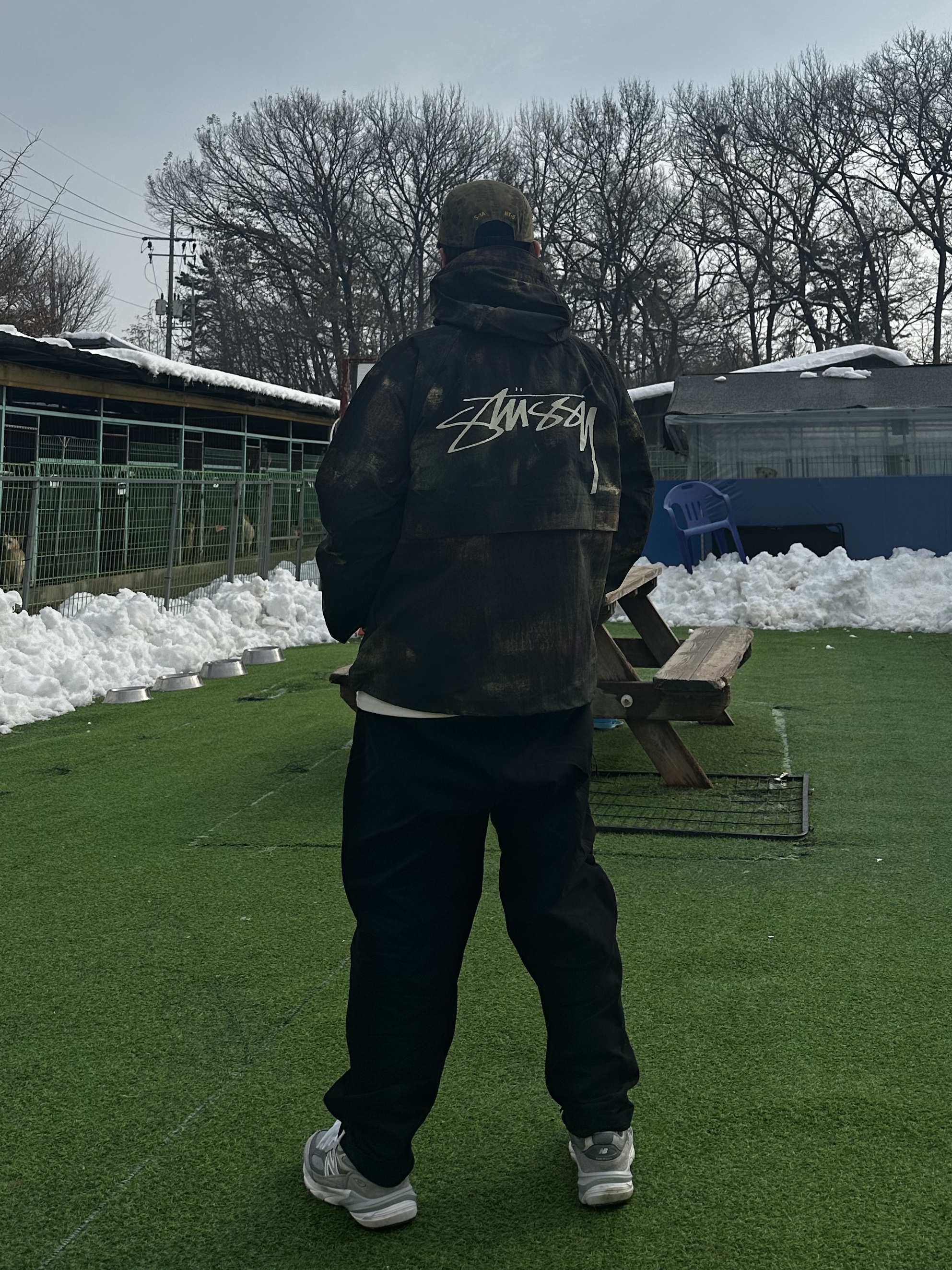 Supreme Military Camp Cap Flecktarn Camo - 23FW, Stussy Stenpat Camo Beach Shell Jacket Fortine 착용 스타일 - 2