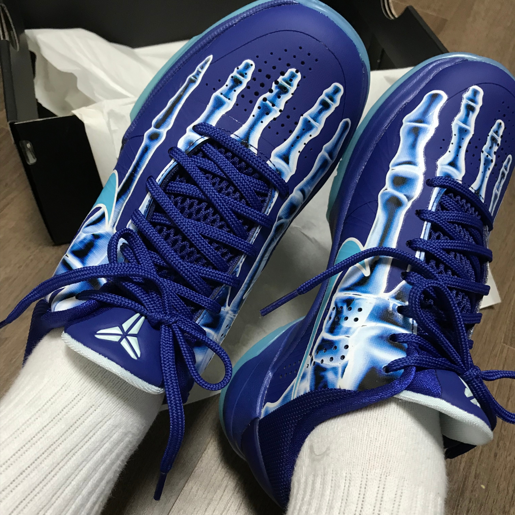 (GS) Nike Kobe 5 Protro Deep Royal Blue 착용 스타일 - 1