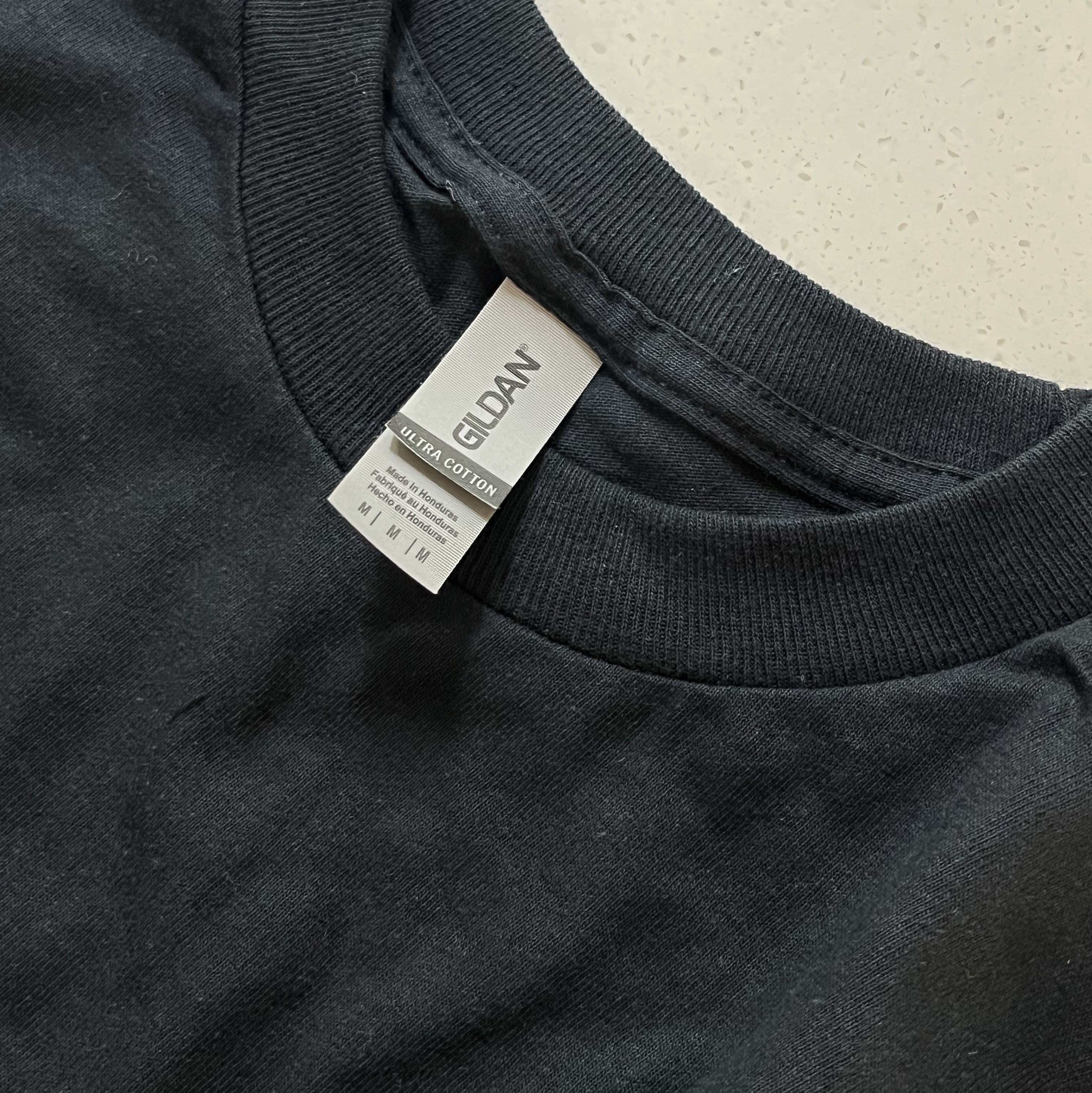 Gildan Heavy Ultra Cotton Long Sleeve T-Shirt White Black (2Pack) 착용 스타일 - 4