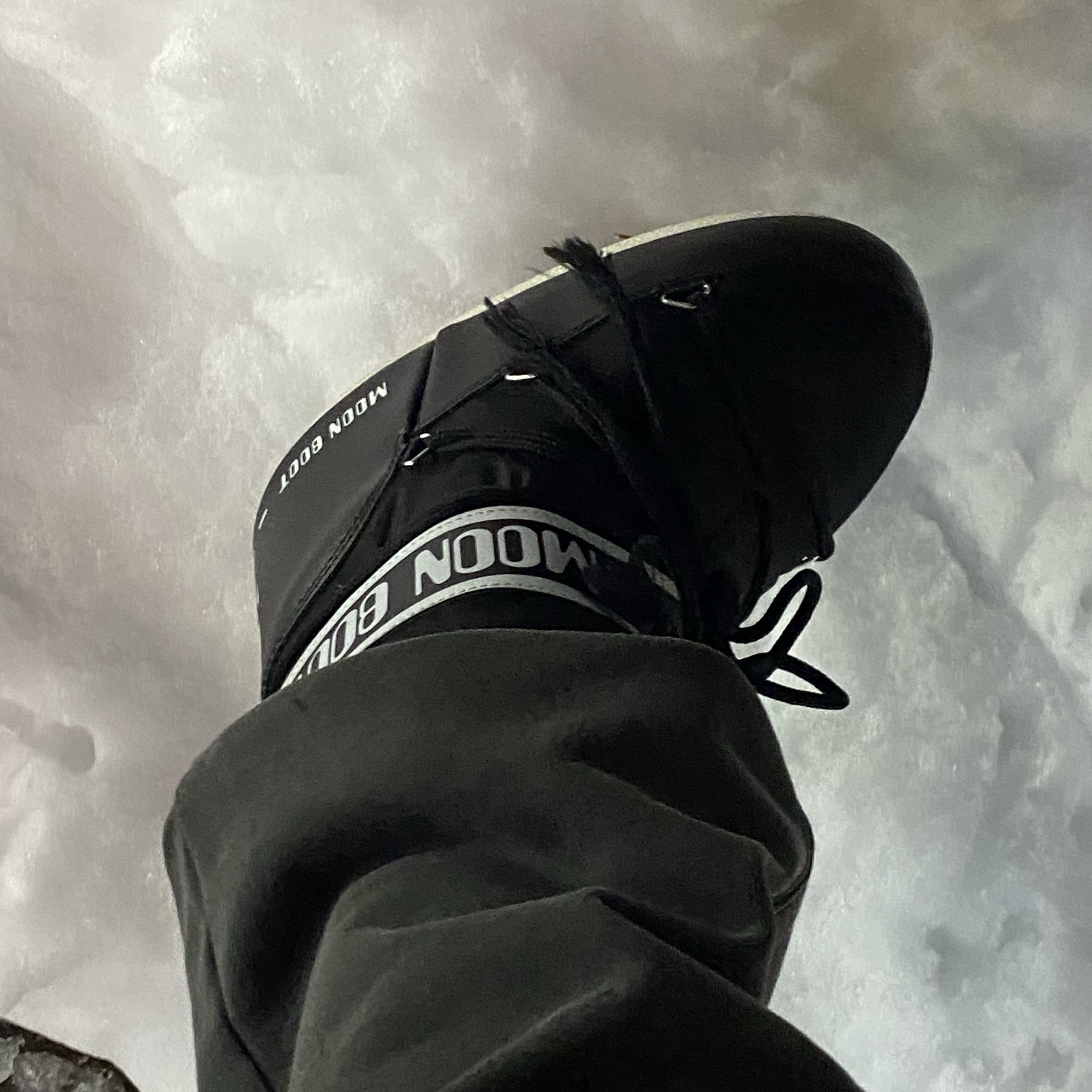 (W) Moon Boot Icon Low Nylon Boots Black 착용 스타일