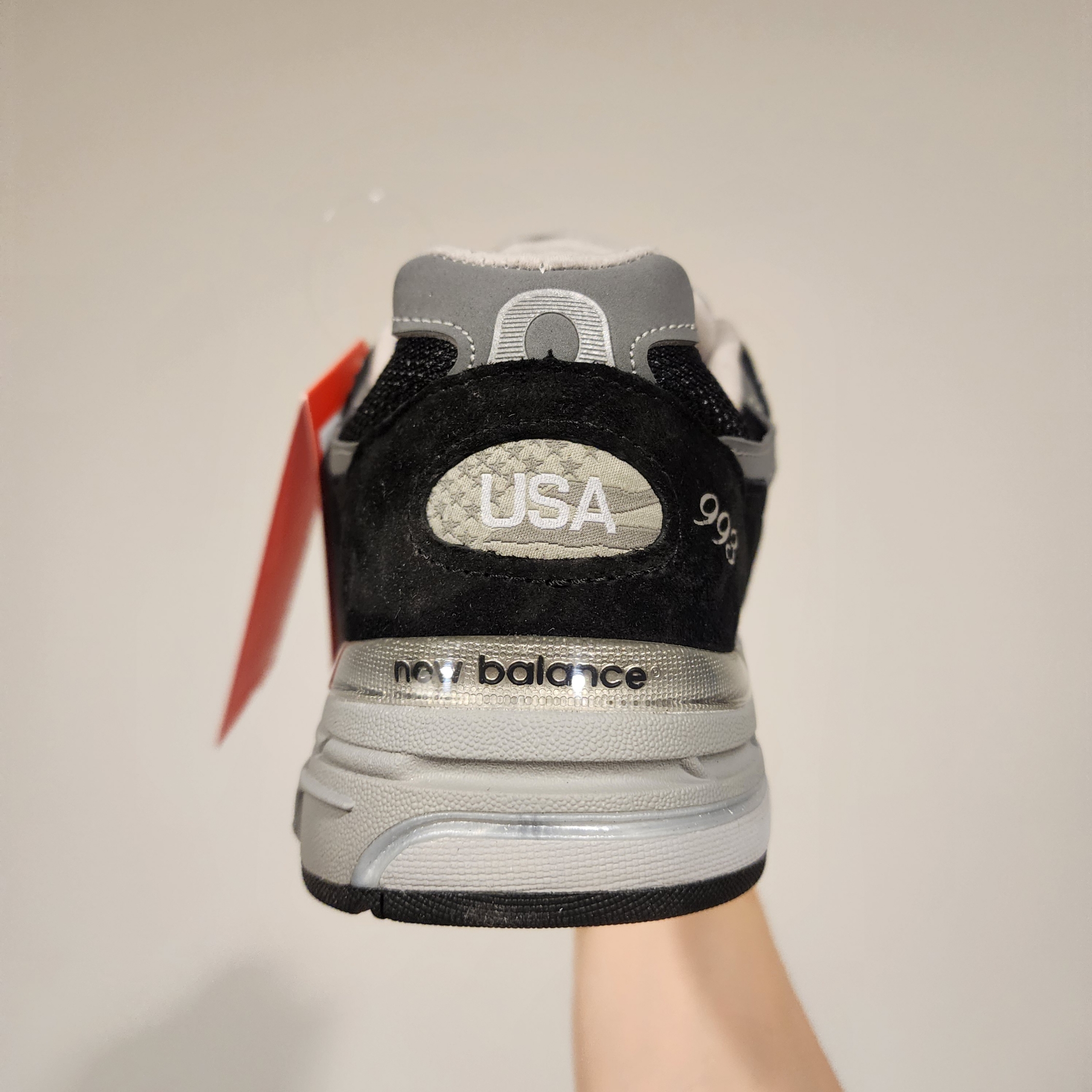 New Balance 993 Made in USA Black - D Standard 착용 스타일 - 4