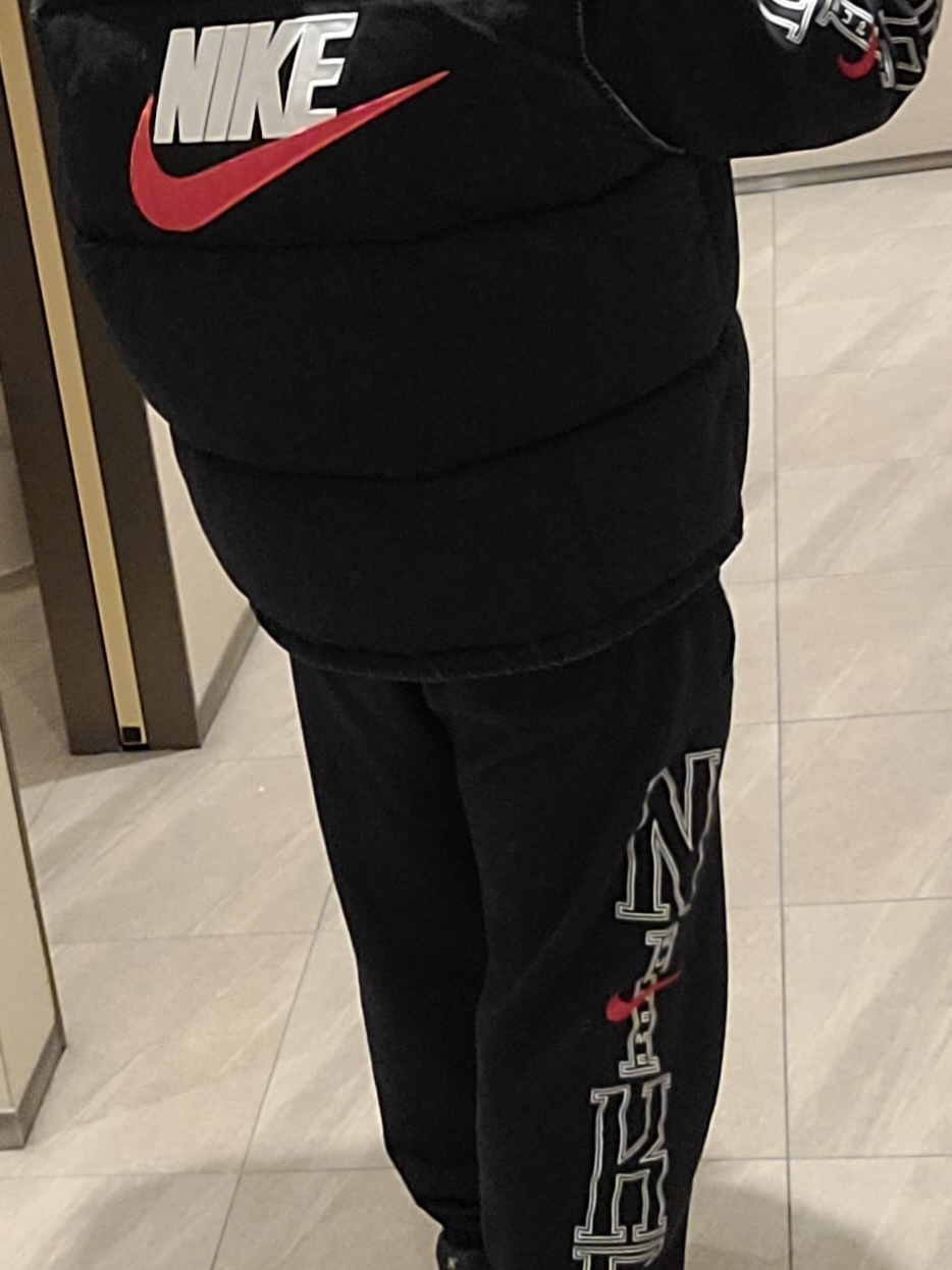 Supreme x Nike Hooded Sweatshirt Black - 24SS, Supreme x Nike Sweatpant Black - 24SS 착용 스타일 - 1