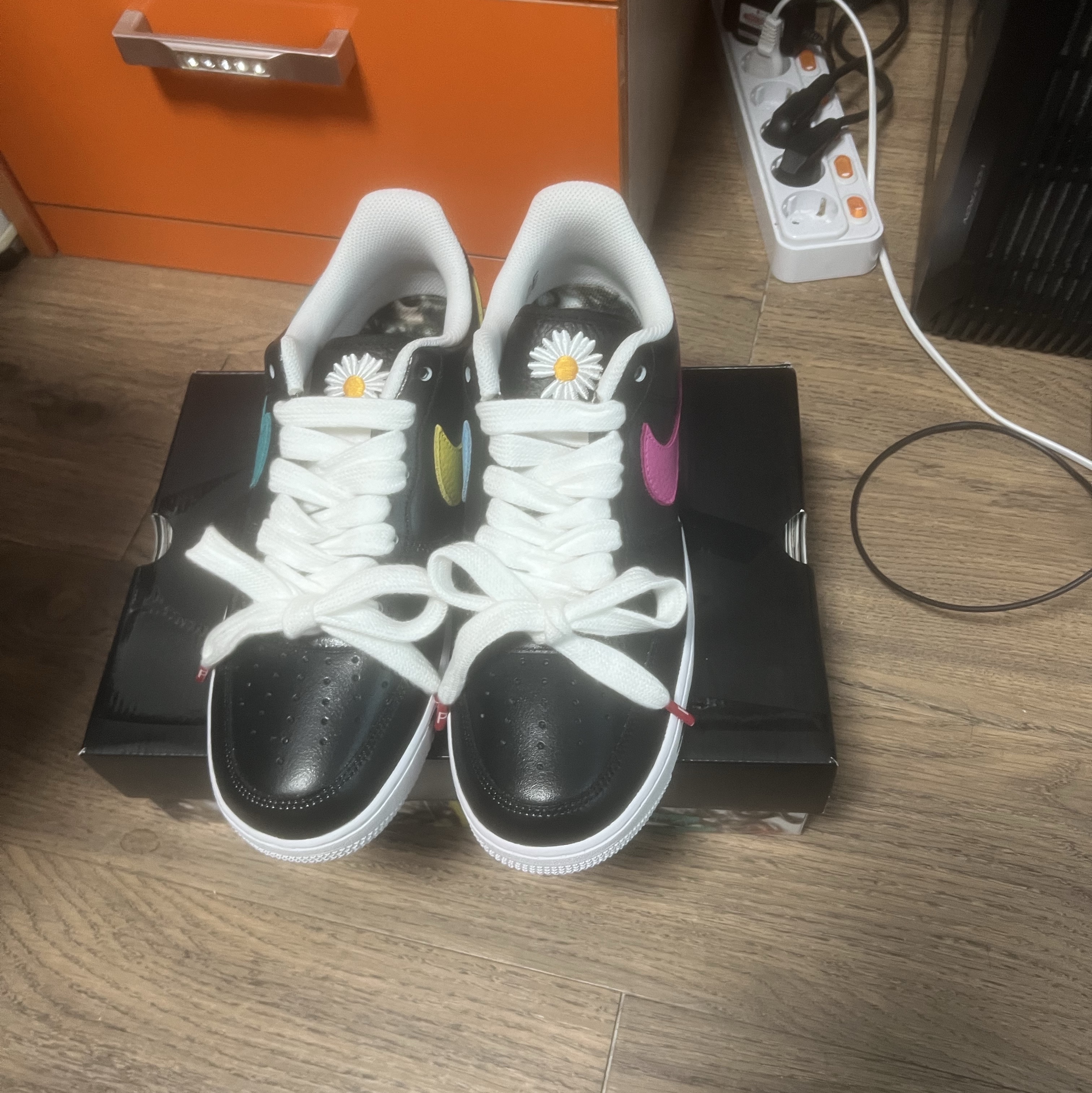 Nike x Peaceminusone Air Force 1 Low Para-Noise 3.0 Black and Multicolor 착용 스타일 - 1