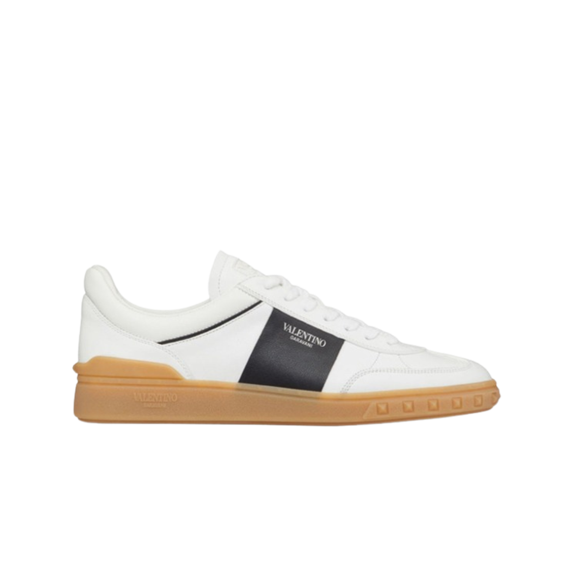 S0H77KXLA01 Valentino Up Village Leather Sneakers White Black