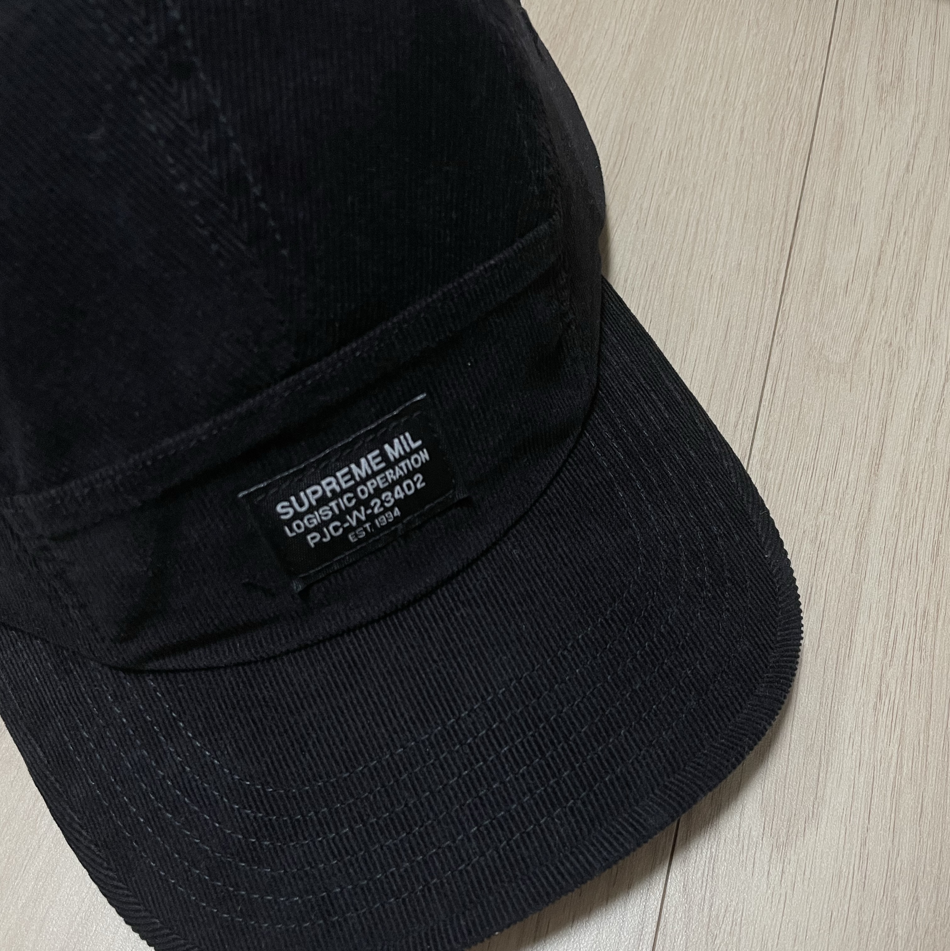 Supreme Corduroy Pocket Camp Cap Black - 24FW 착용 스타일