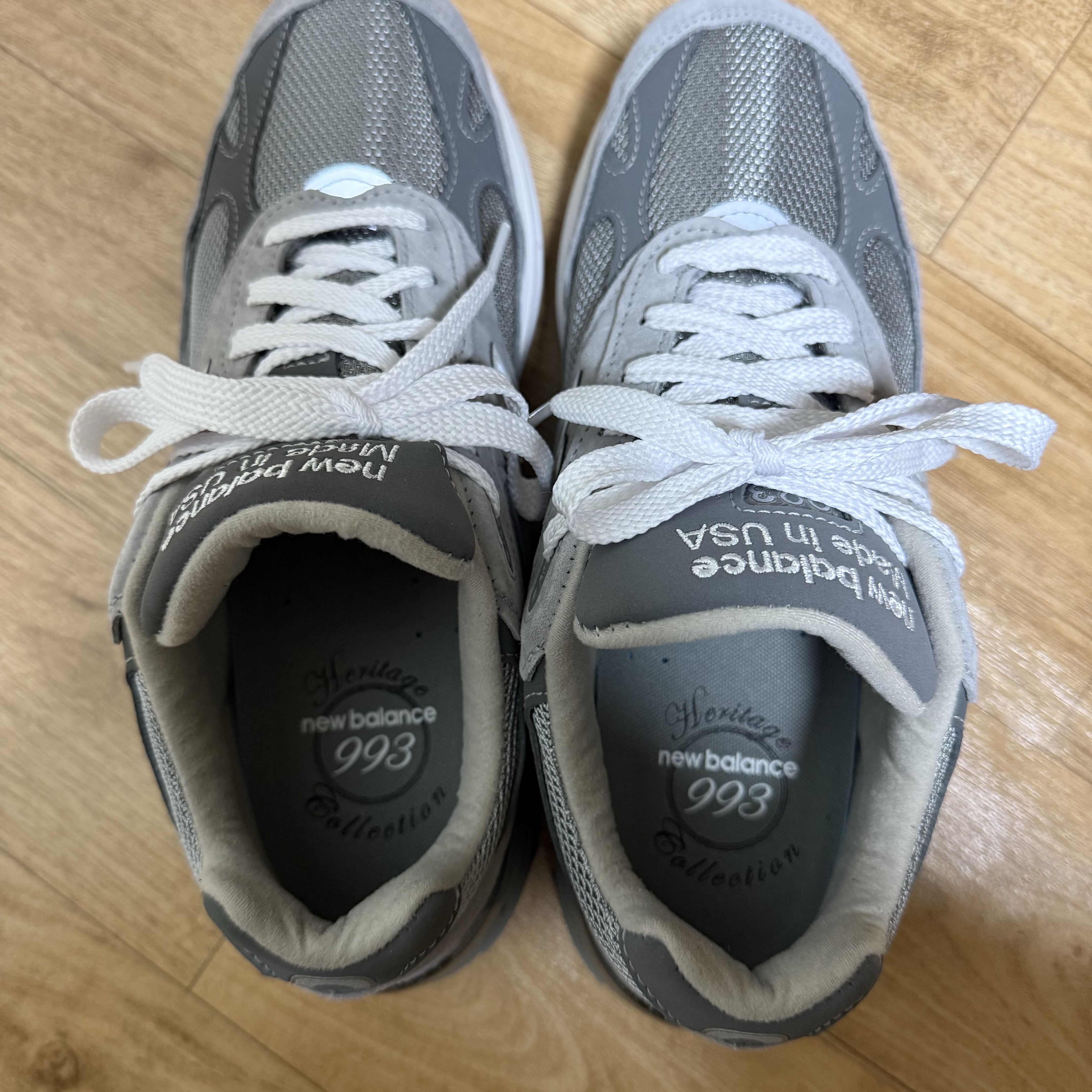 New Balance 993 Made in USA Grey - D Standard 착용 스타일 - 1