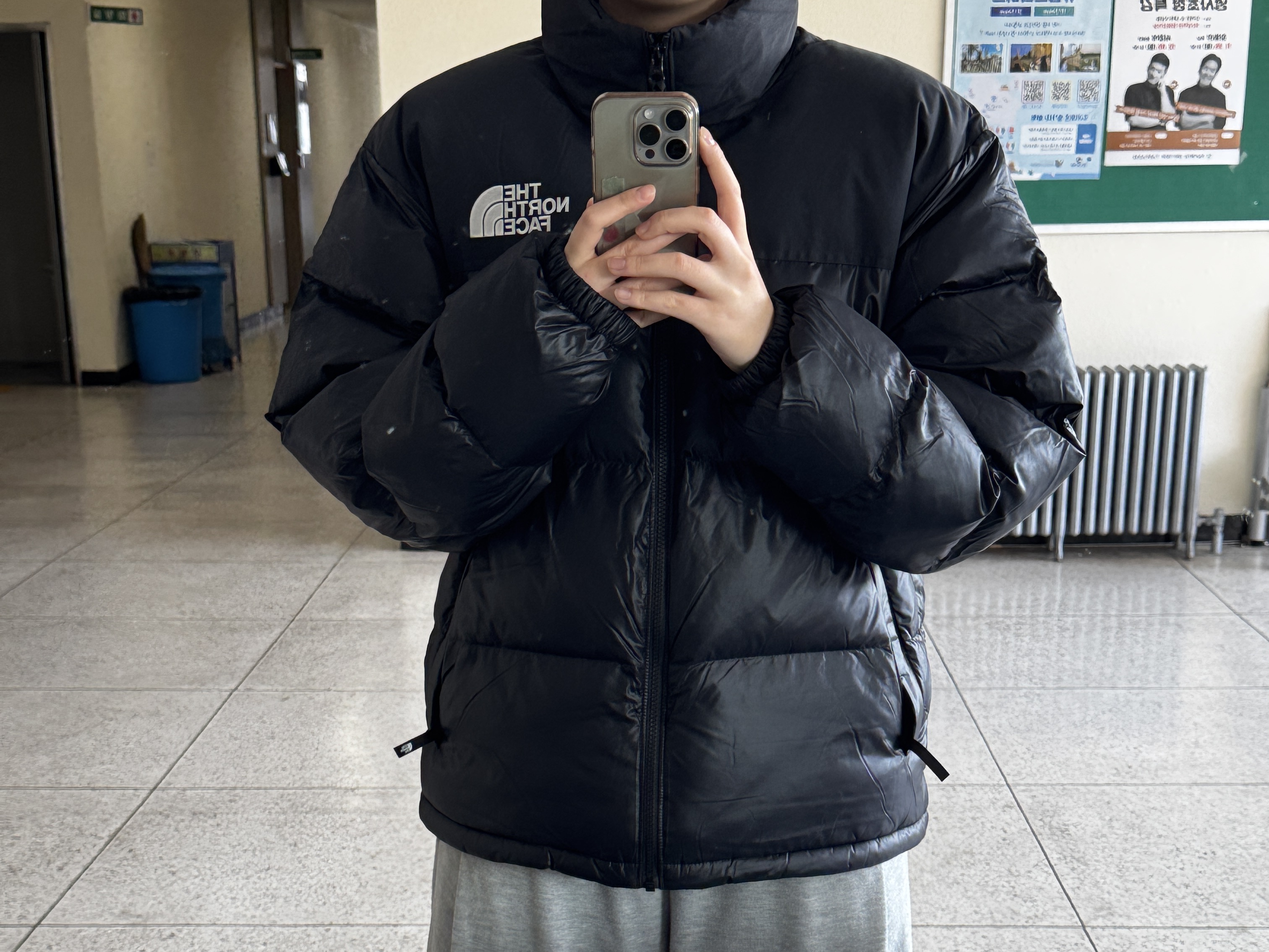 The North Face On Ball Jacket Black 착용 스타일