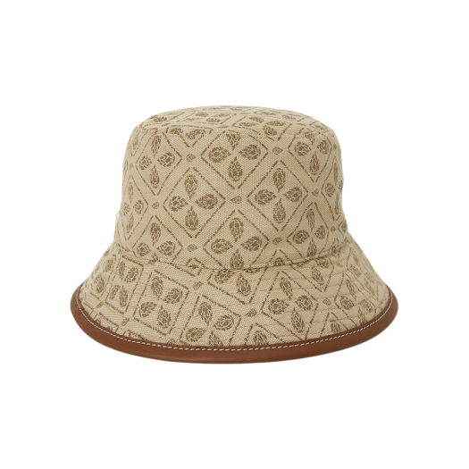 (W) Helen Kaminski Nova Jacquard Latte Cuoio