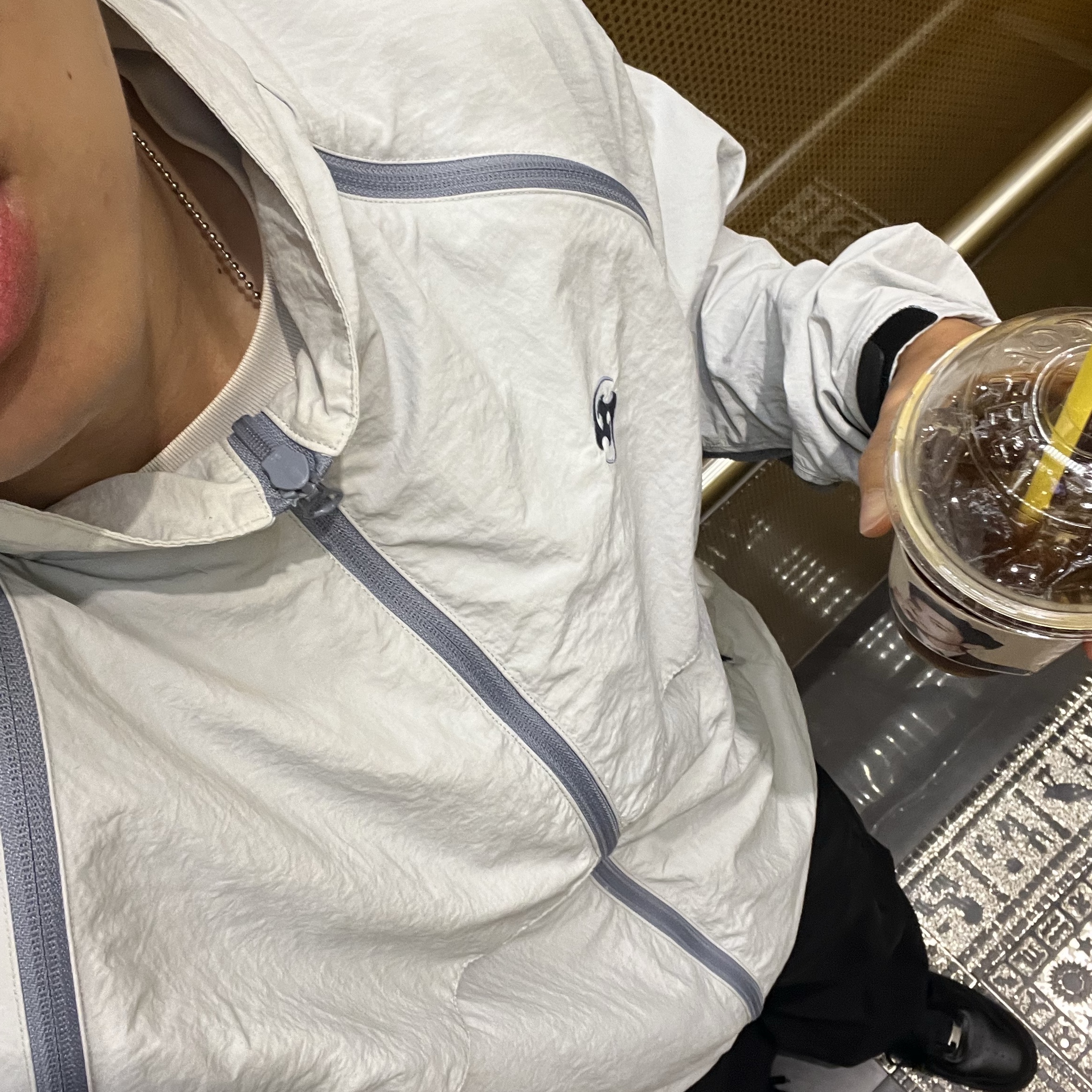 Sansan Gear Slash Zipper Jacket Light Grey - 24SS, Nike Air Force 1 '07 Low Triple Black 착용 스타일