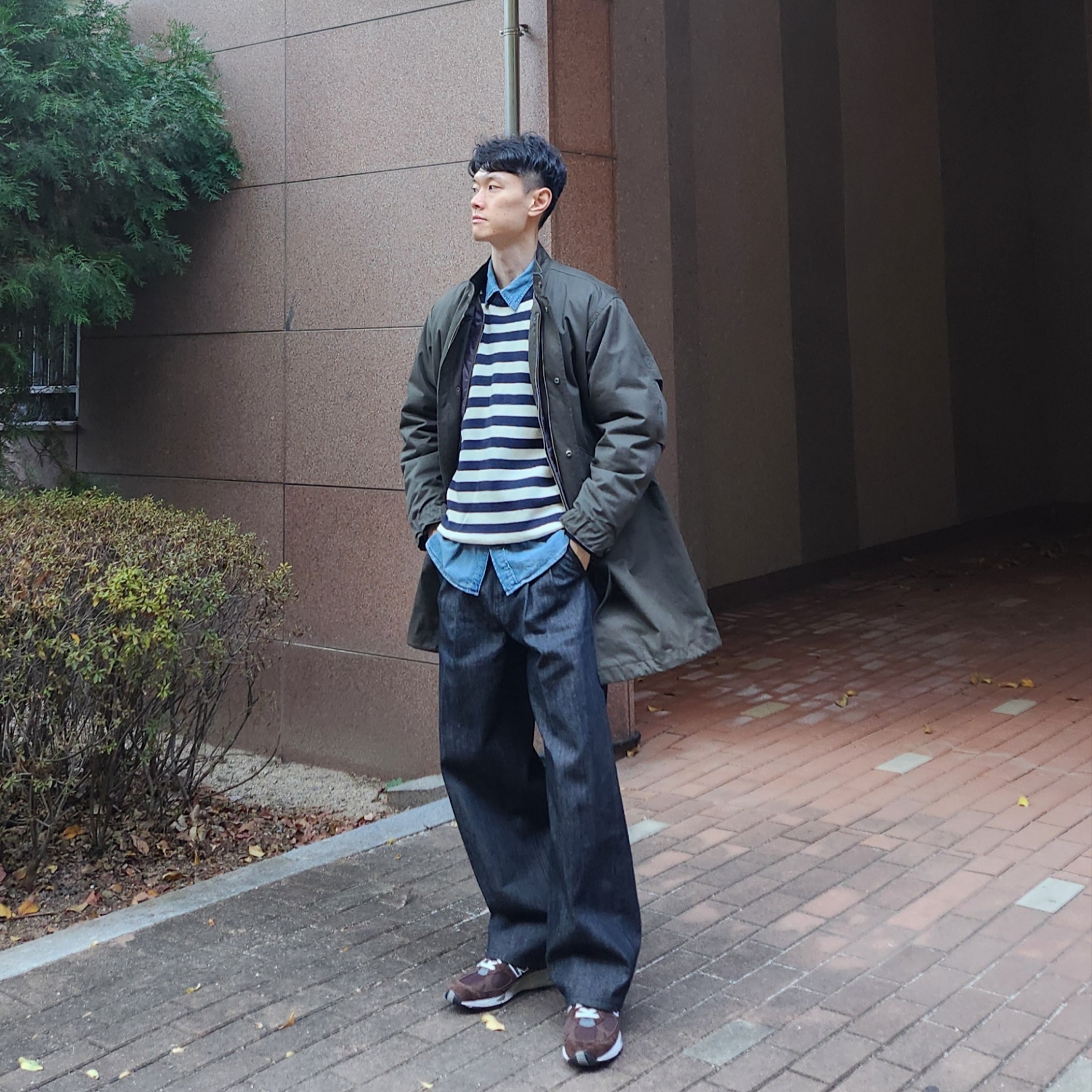 New Balance 991 Made in UK Mocha Brown 착용 스타일