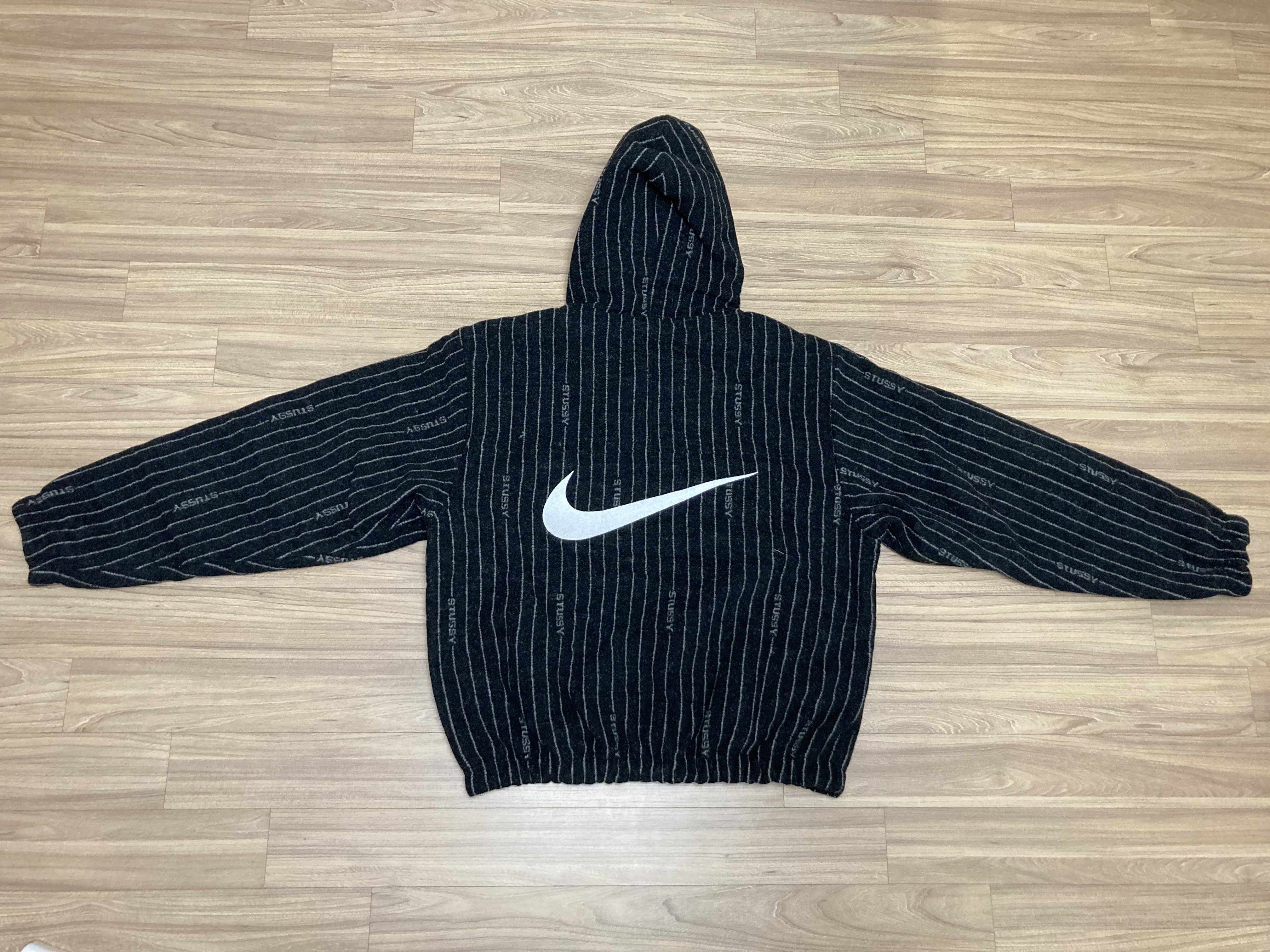 Nike x Stussy NRG Striped Wool Jacket Black (DR4023-010) 착용 스타일 - 2