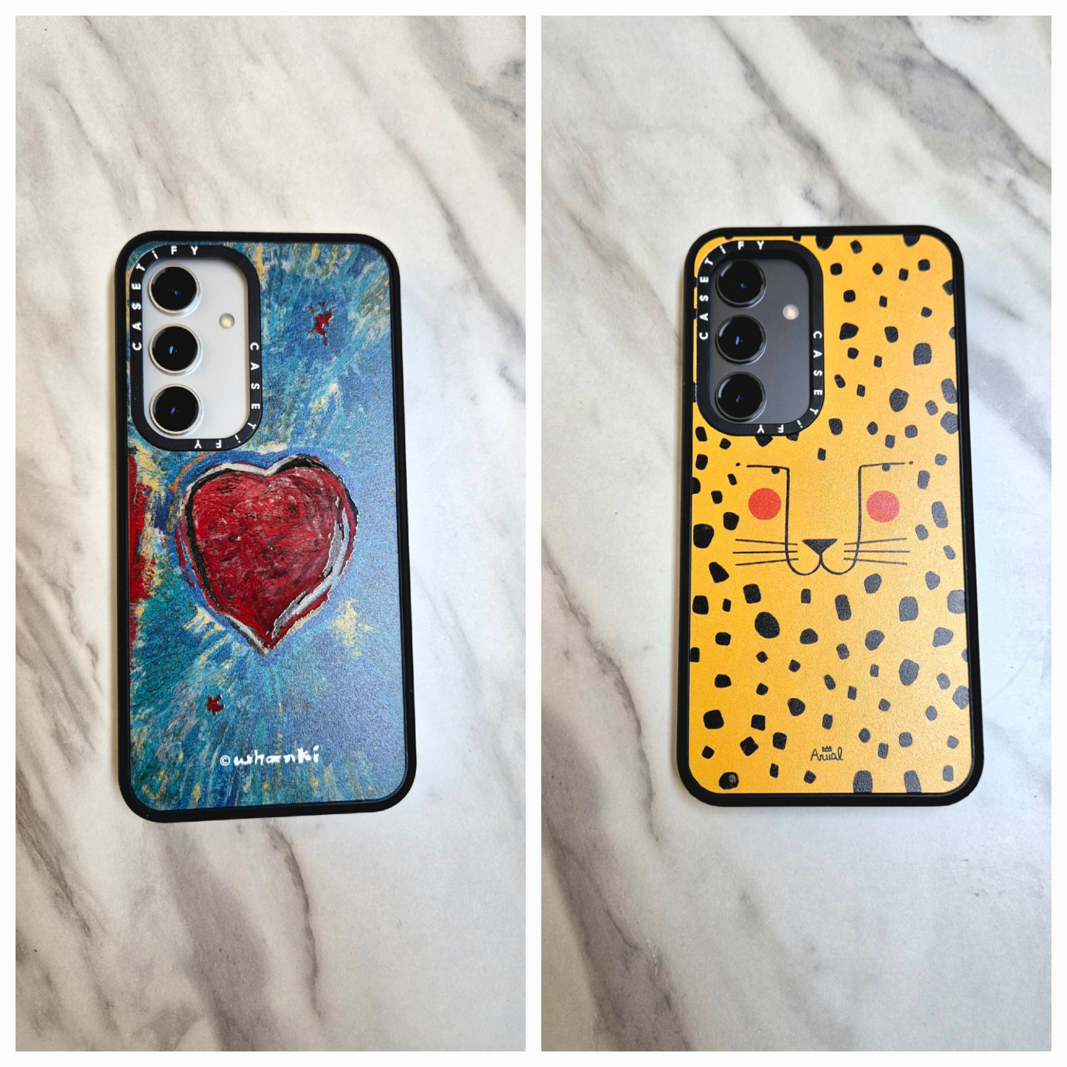Casetify iPhone Floating People #1 Magsafe Impact Case Sheer Classic Blue 착용 스타일 - 2