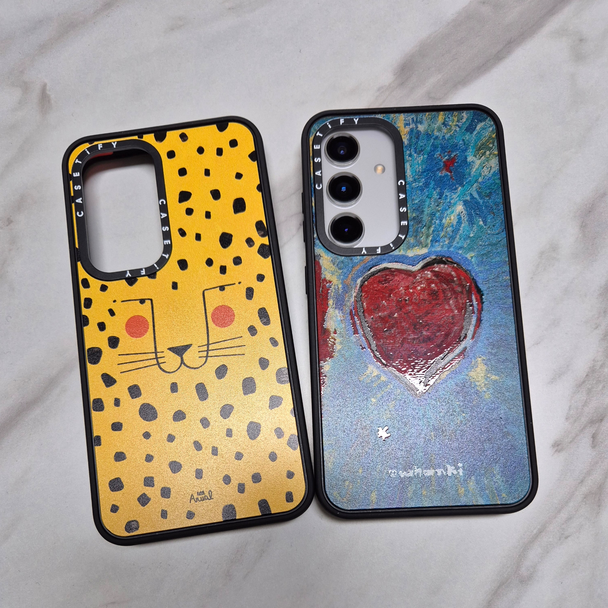 Casetify iPhone Floating People #1 Magsafe Impact Case Sheer Classic Blue 착용 스타일 - 1
