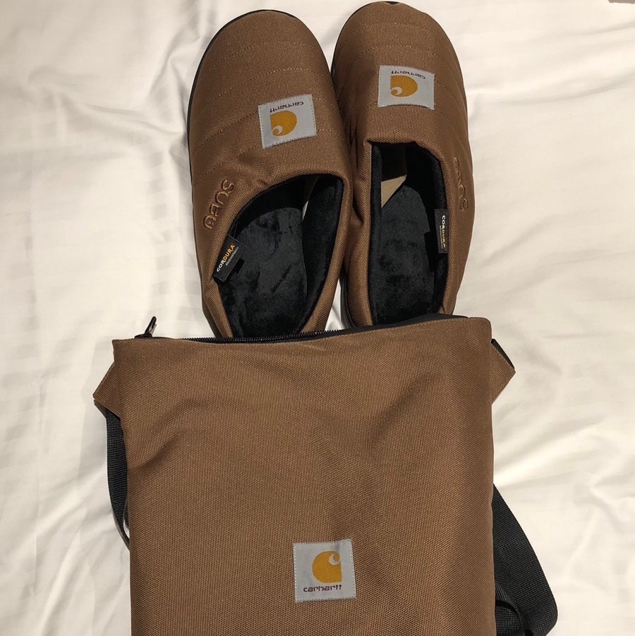 Subu x Carhartt WIP Cordura Sandal Hamilton Brown 착용 스타일