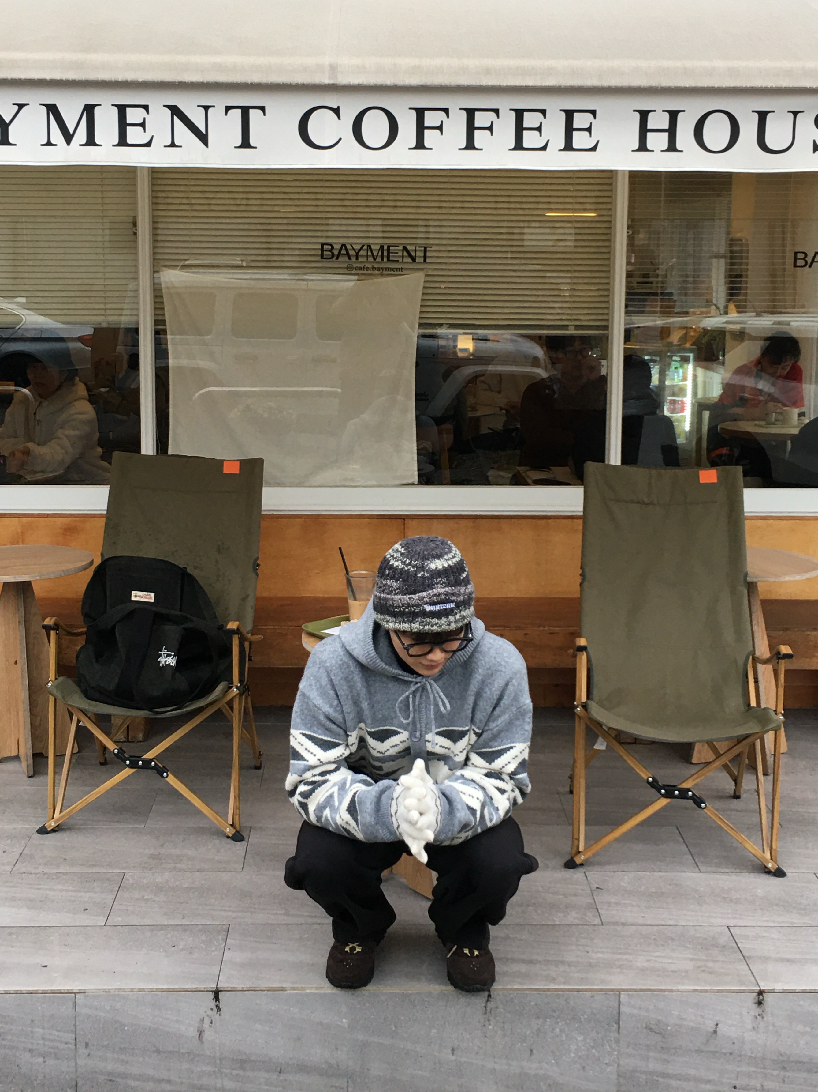 [6% 적립] NegativeThree Moley Tracking Sneakers Nut Brown 착용 스타일 - 2