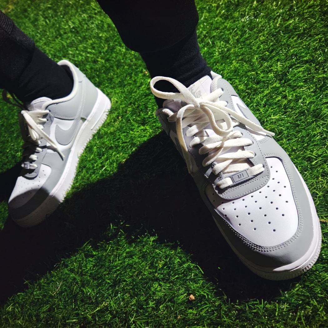 Nike Air Force 1 Low White Grey 착용 스타일 - 4
