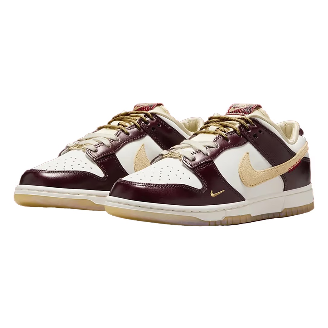 (W) Nike Dunk Low LX Year of the Snake Sail Burgundy Crush 착용 스타일 - 3