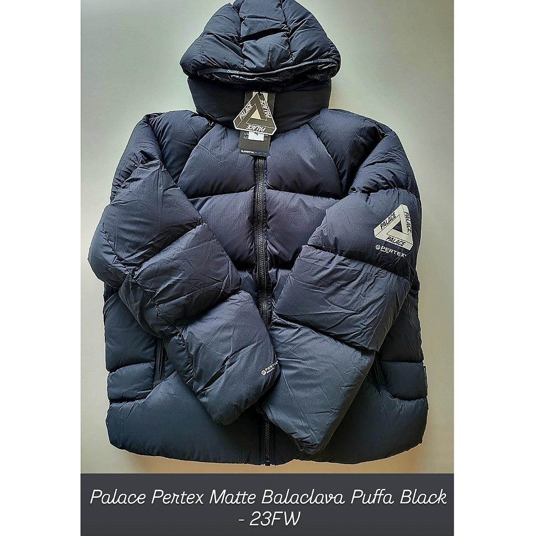 Palace Pertex Matte Balaclava Puffa Black - 23FW μ°©μ© μ€νμΌ