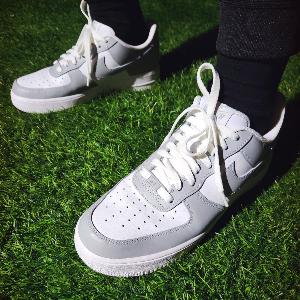 Nike Air Force 1 Low White Grey 착용 스타일 - 5