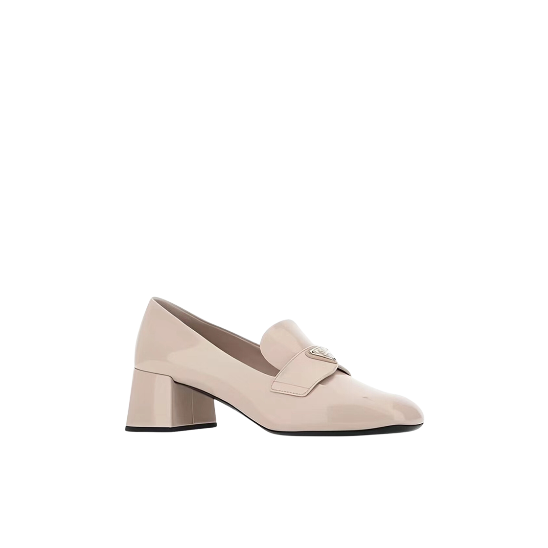 1D763M-069-F0236 (W) Prada Patent Leather Loafers Powder Pink