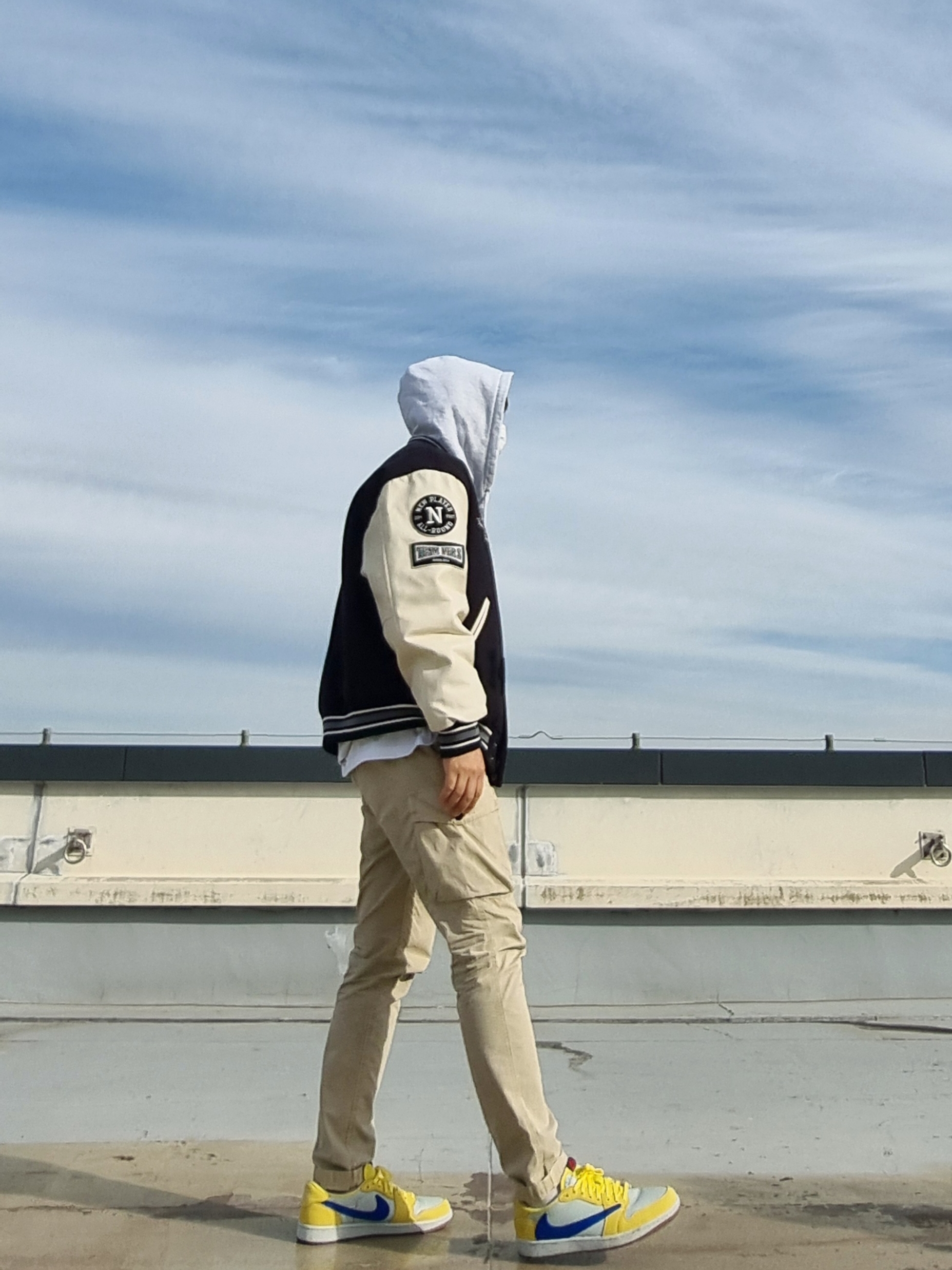 Stussy Basic Stussy Hoodie Ash Heather 2021, (W) Jordan 1 x Travis Scott Retro Low OG SP Canary 착용 스타일 - 6