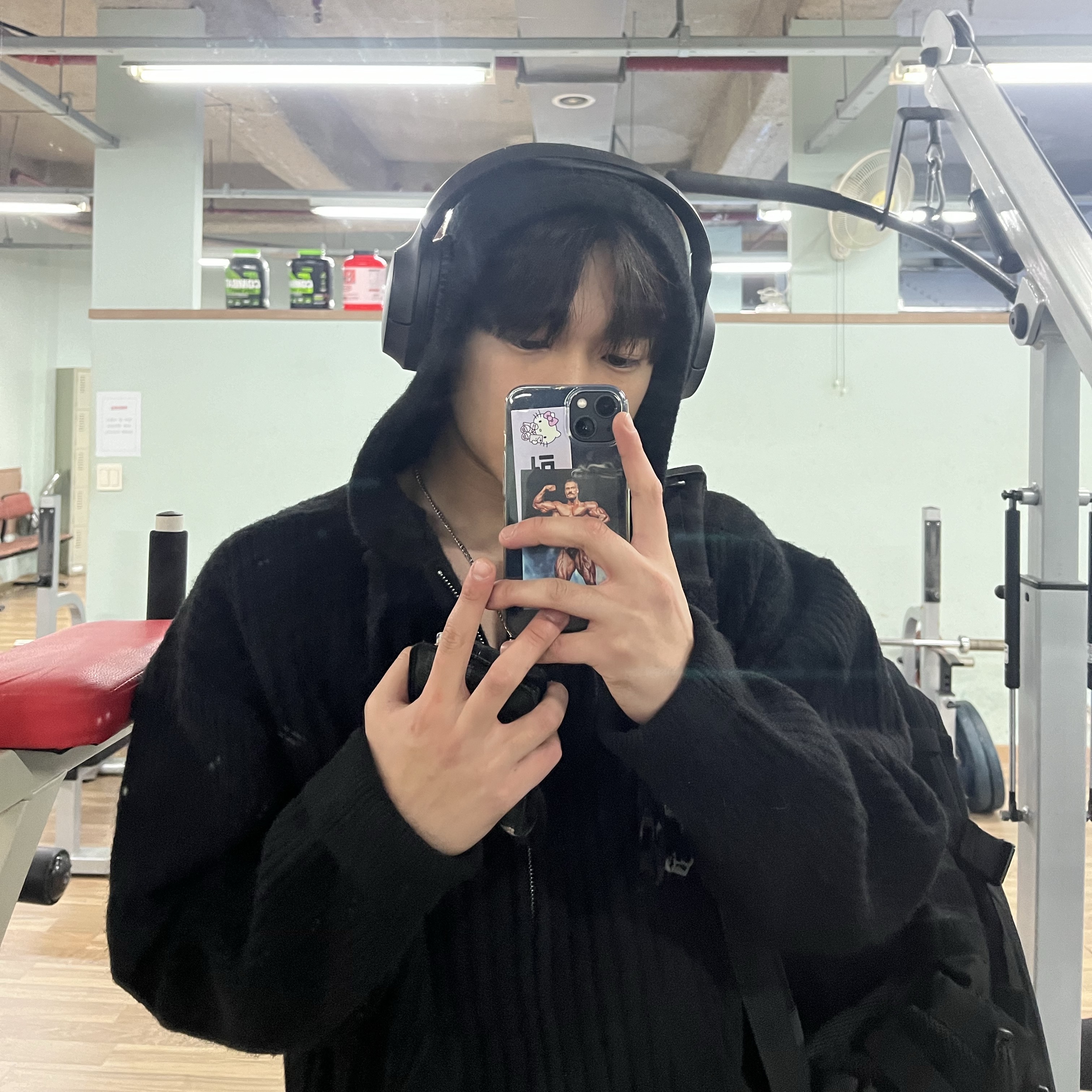 HDEX Pro Gym Cordura Bag Black 착용 스타일