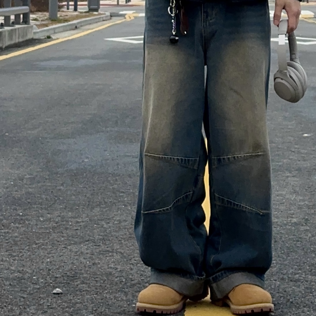 Timberland Premium 6 inch Waterproof Boot Wheat Nubuck - Wide, Stussy 8 Ball Keychain Black 착용 스타일 - 4