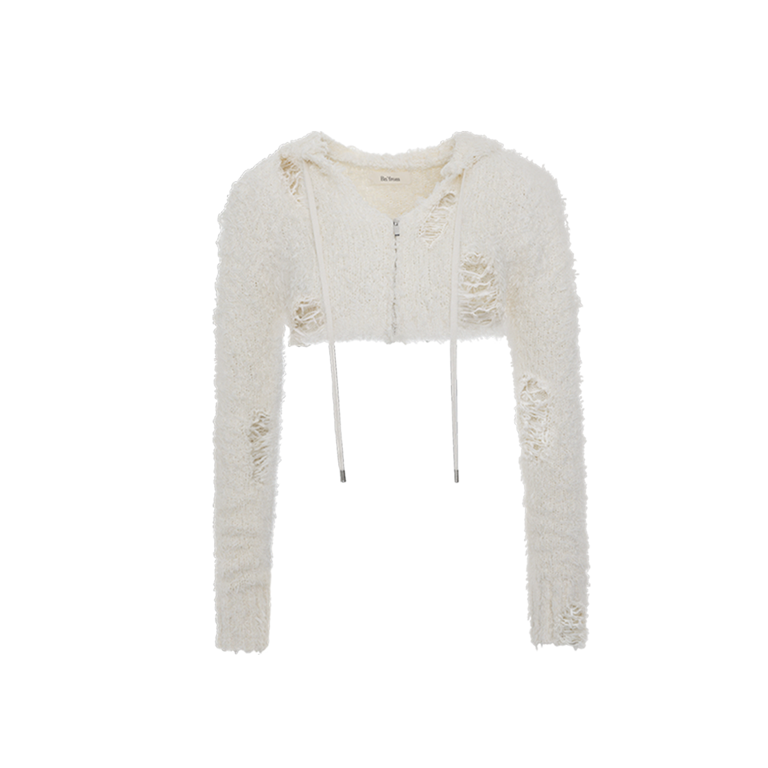 BN24FWOU01 BNFROM From Knit Hood Zipup Ivory