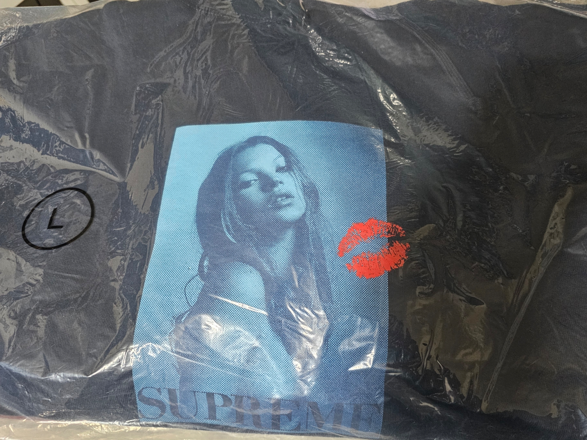 Supreme x Kate Moss Hooded Sweatshirt Navy - 24FW 착용 스타일