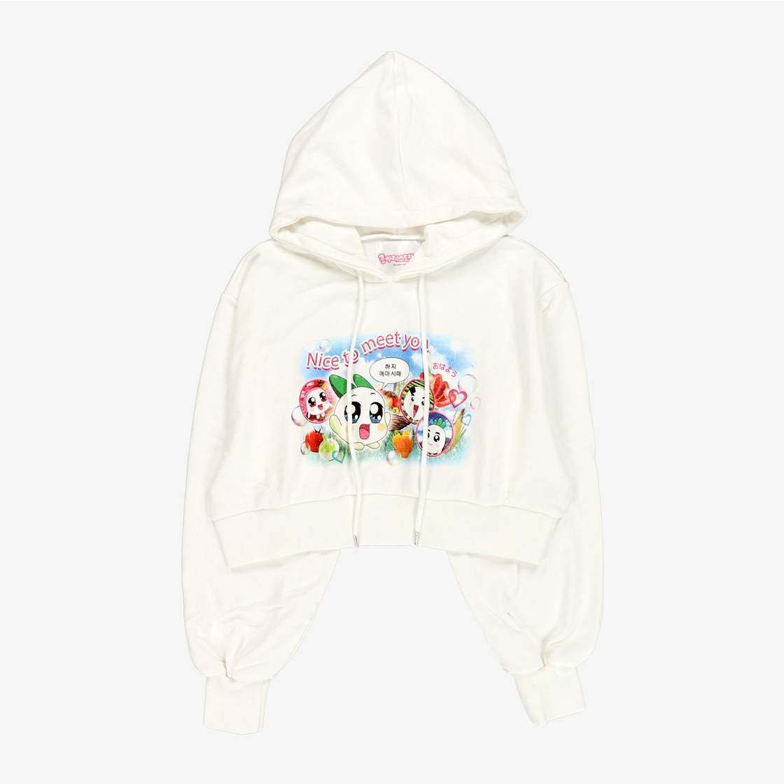쿵야 레스토랑즈 X 스핀즈 크롭 집업 후드(Koongya Restaurantz X SPINNS Crop Zip-up Hoodie)