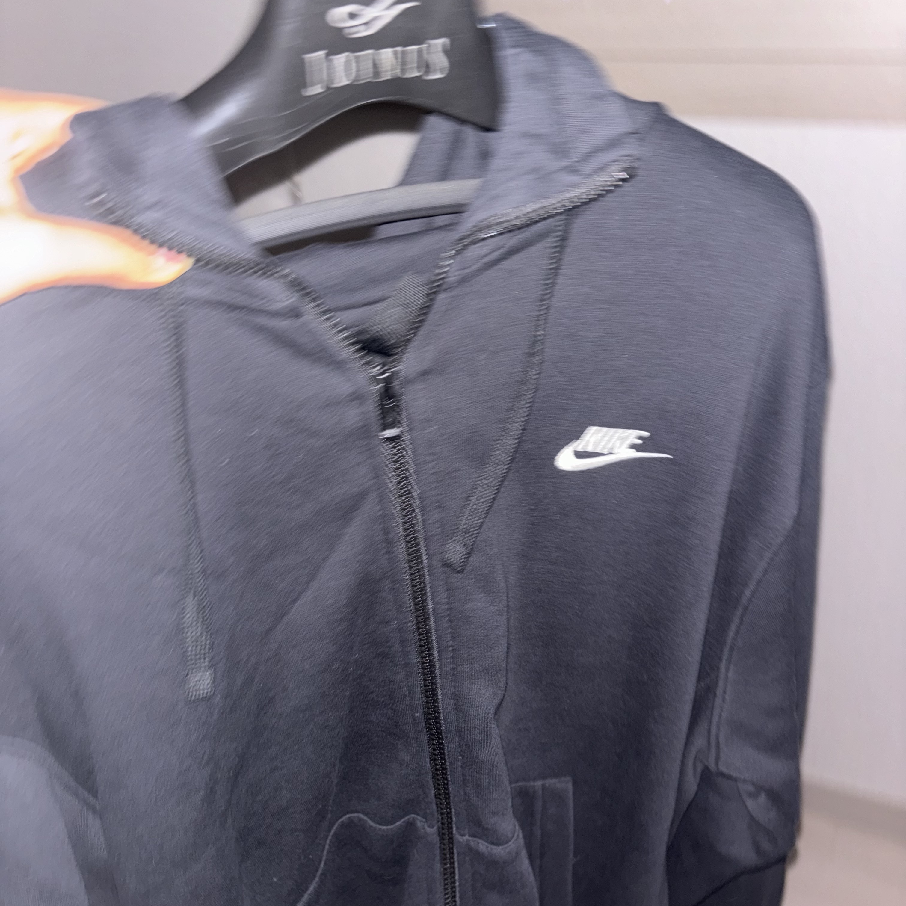 Nike NSW Club Fleece Full Zip Hoodie Black - Asia 착용 스타일