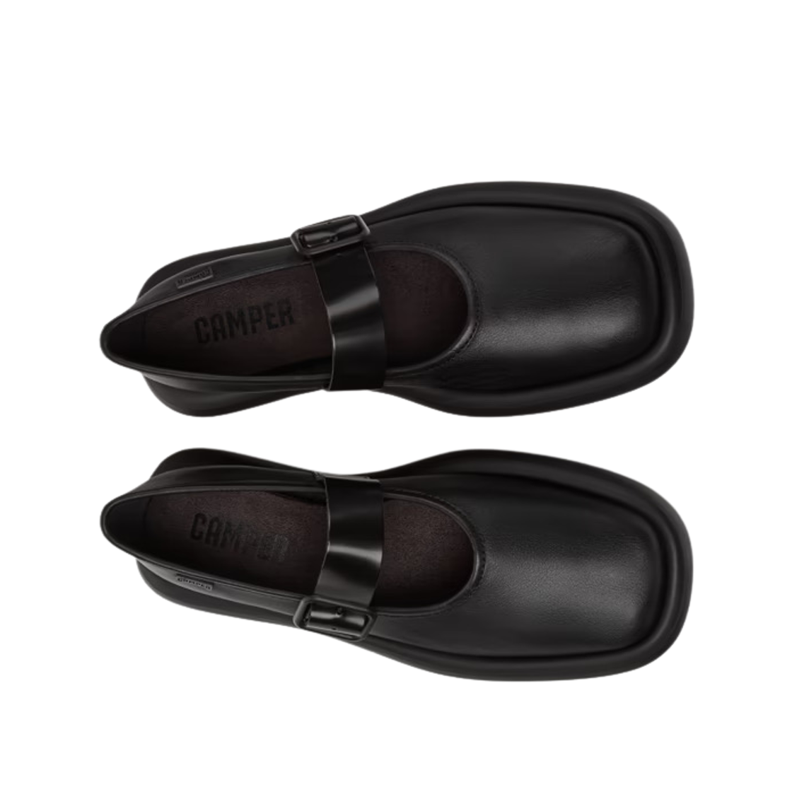 (W) 캠퍼 온다 레더 메리 제인 블랙((W) Camper Onda Leather Mary Jane Black) - 2
