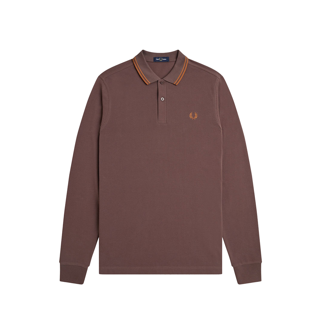 AFPM2433636-W81 Fred Perry Long Sleeve Twin Tipped Fred Perry Shirt Carrington Road Brick