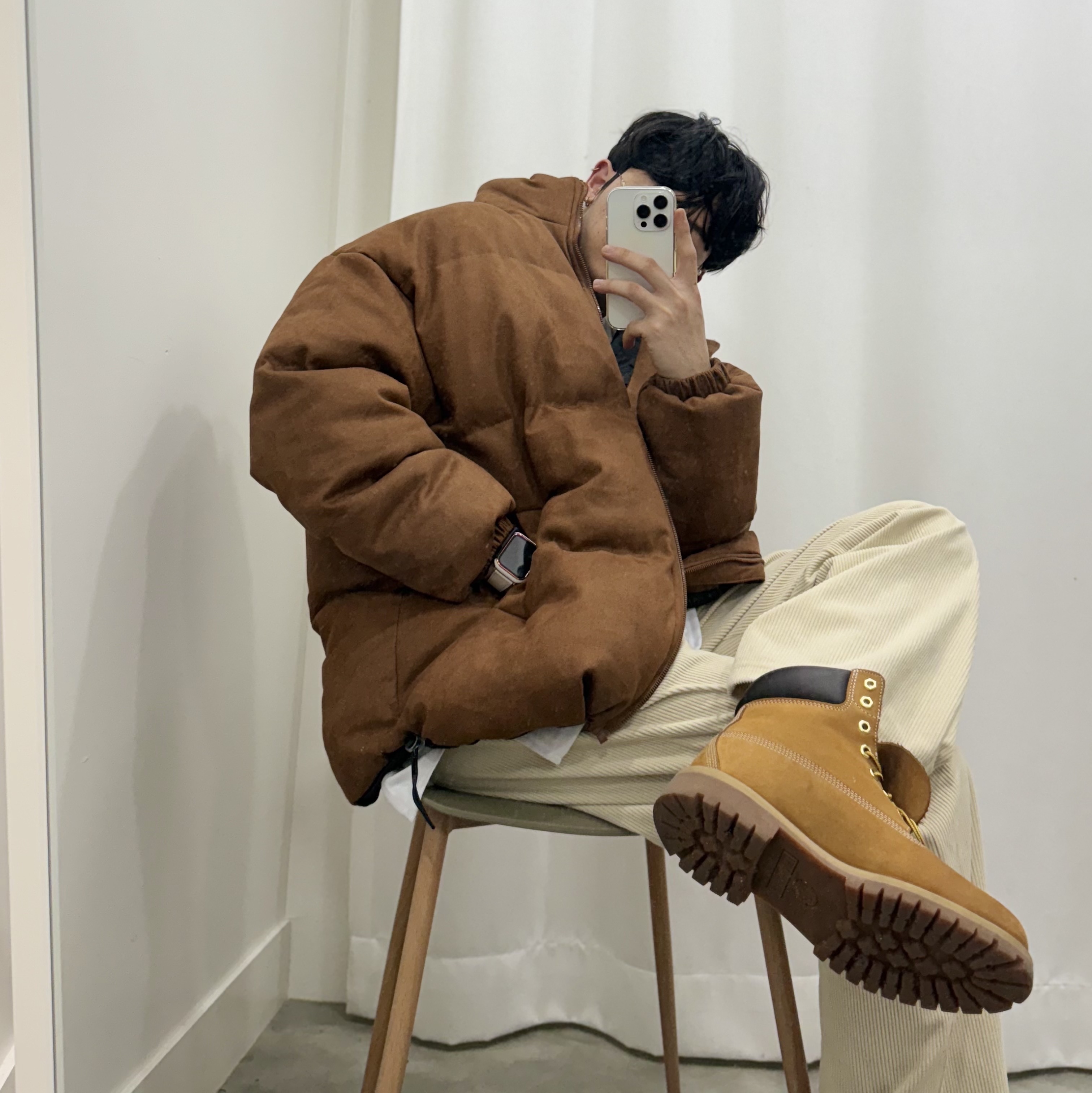 Timberland Premium 6 inch Waterproof Boot Wheat Nubuck - Wide 착용 스타일 - 1