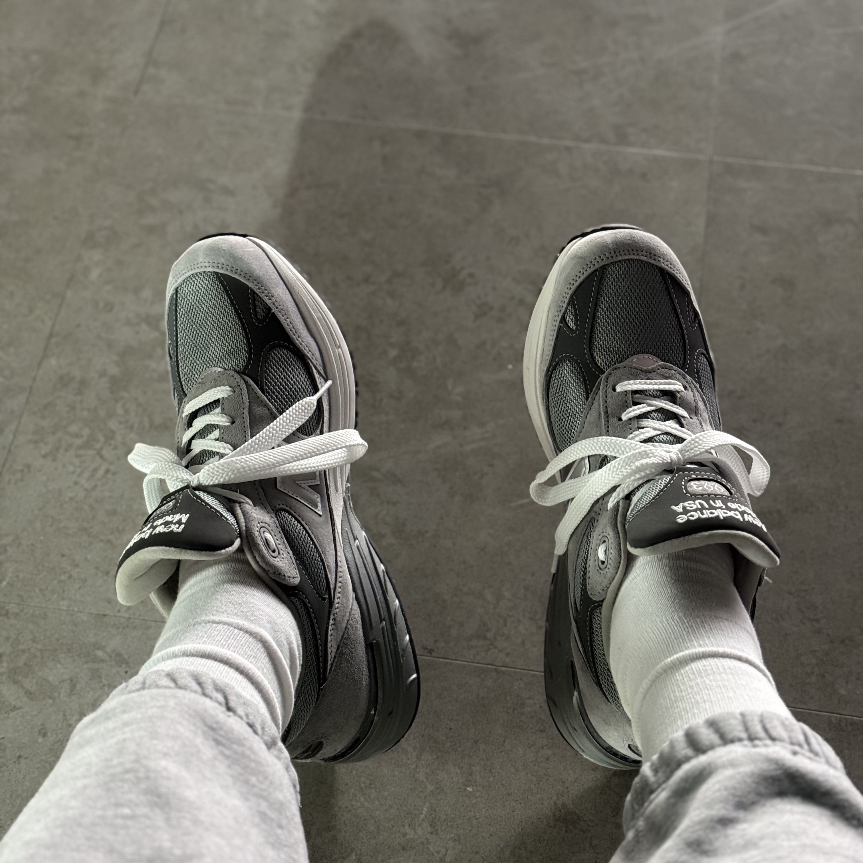 New Balance 993 Made in USA Grey - D Standard 착용 스타일