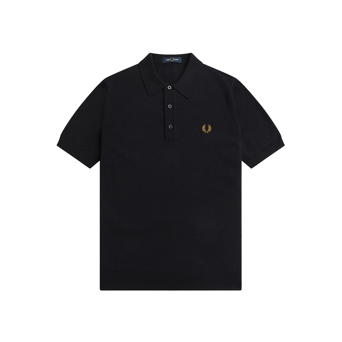 AFPM2437623-795 Fred Perry Classic Knitted S/S Shirt Navy