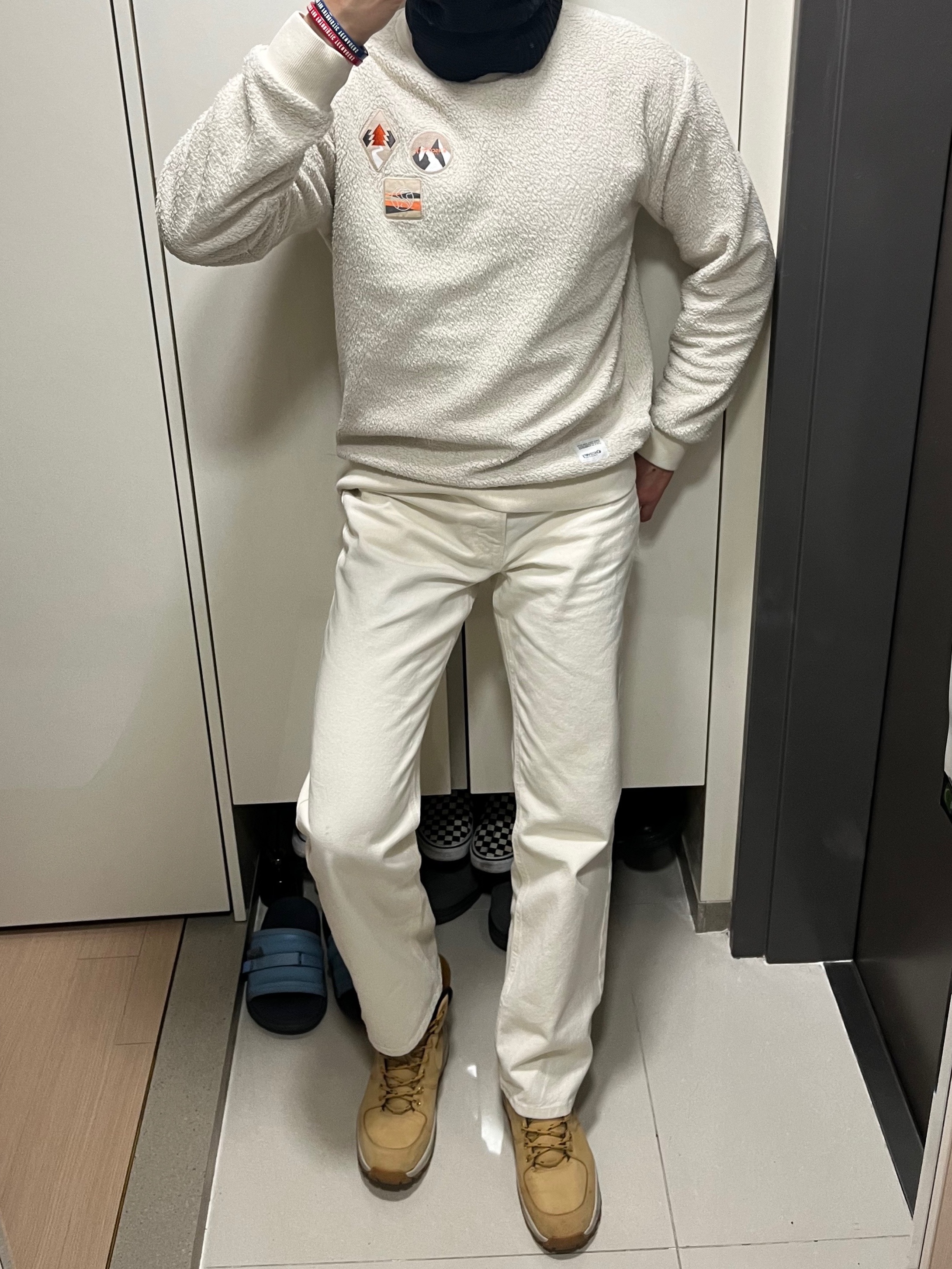 Nike Manoa Leather Haystack 착용 스타일 - 1