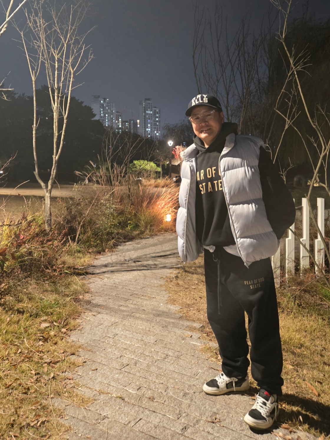 Human Made 6-Panel Wool Cap Navy, Essentials Fleece State Hoodie Black - 24FW 착용 스타일